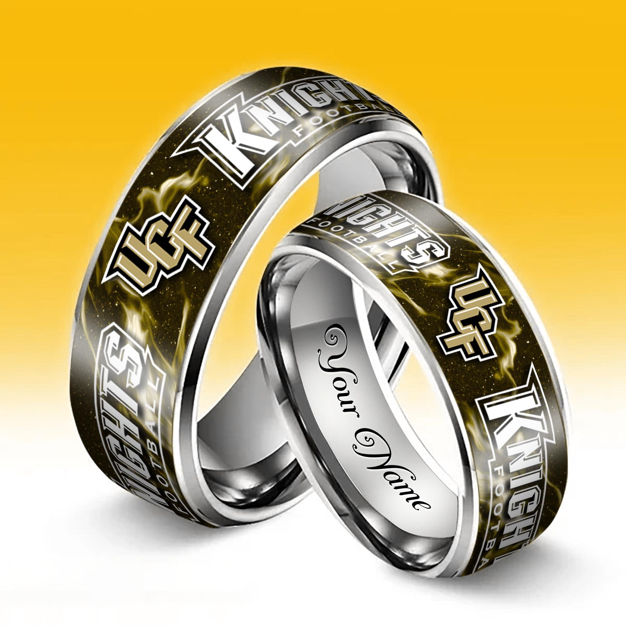 Alternative view of UCF Knights Stainless Steel Rings Comes With Box Custom Your Name 2025 versions, Gifts For Fan EHIVM-04081668A