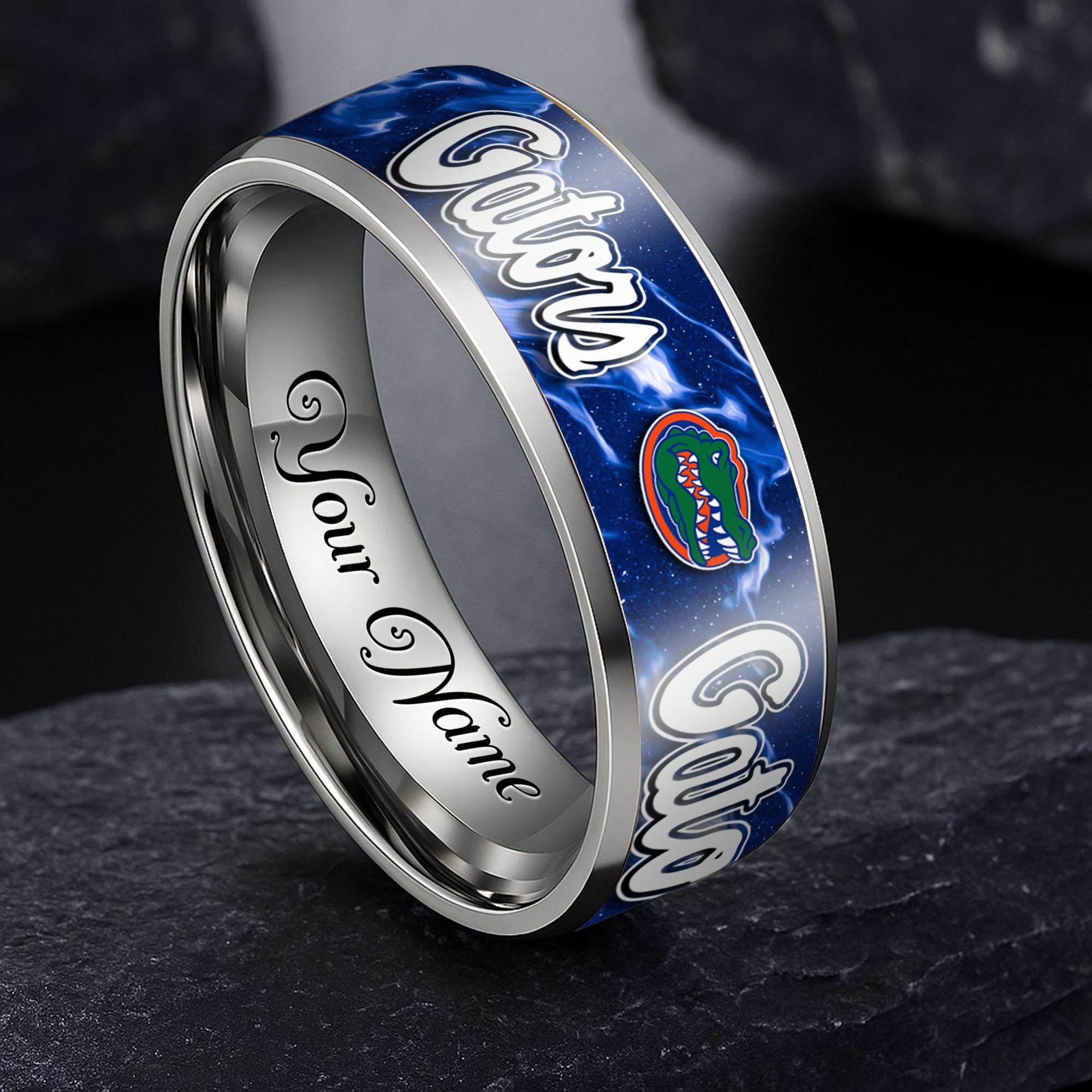 Florida Gators Stainless Steel Rings Comes With Box Custom Your Name 2025 versions, Gifts For Fan EHIVM-04081668A