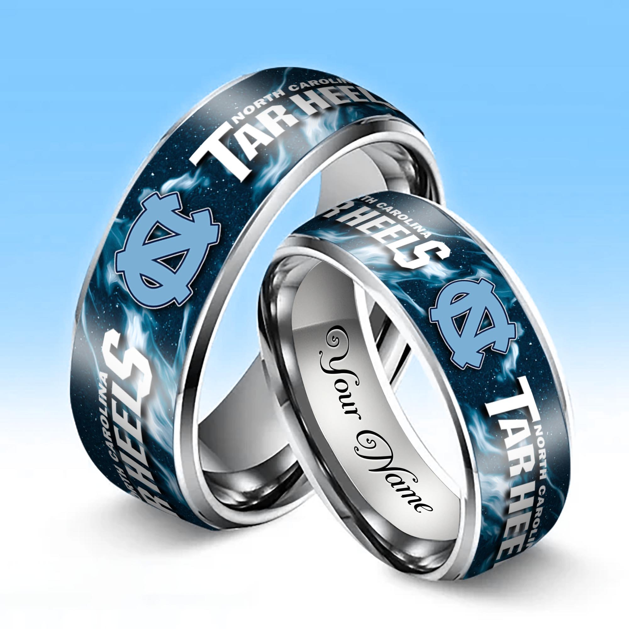 Alternative view of North Carolina Tar Heels Stainless Steel Rings Comes With Box Custom Your Name 2025 versions, Gifts For Fan EHIVM-04081668A