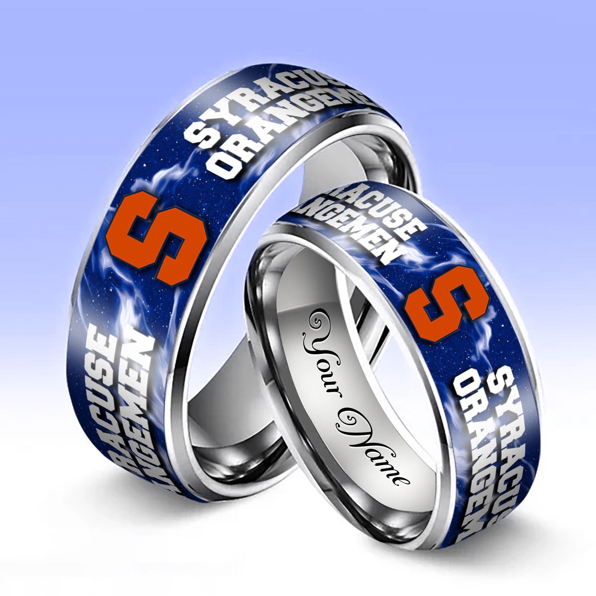 Alternative view of Syracuse Orange Stainless Steel Rings Comes With Box Custom Your Name 2025 versions, Gifts For Fan EHIVM-04081668A