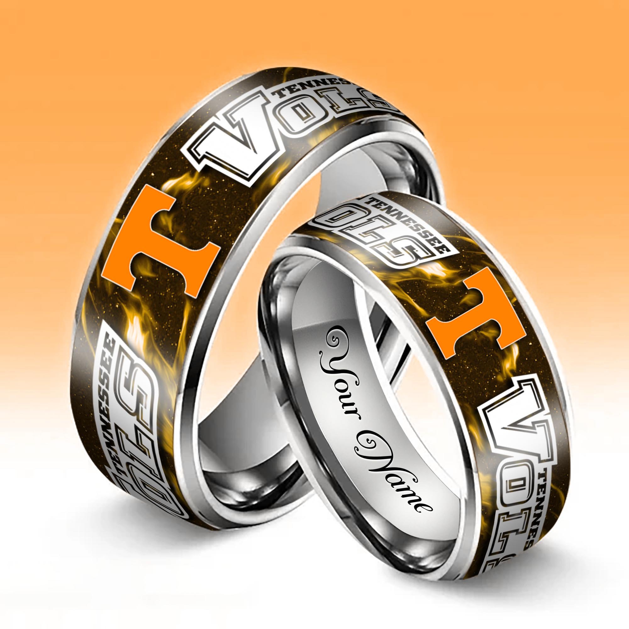 Alternative view of Tennessee Volunteers Stainless Steel Rings Comes With Box Custom Your Name 2025 versions, Gifts For Fan EHIVM-04081668A