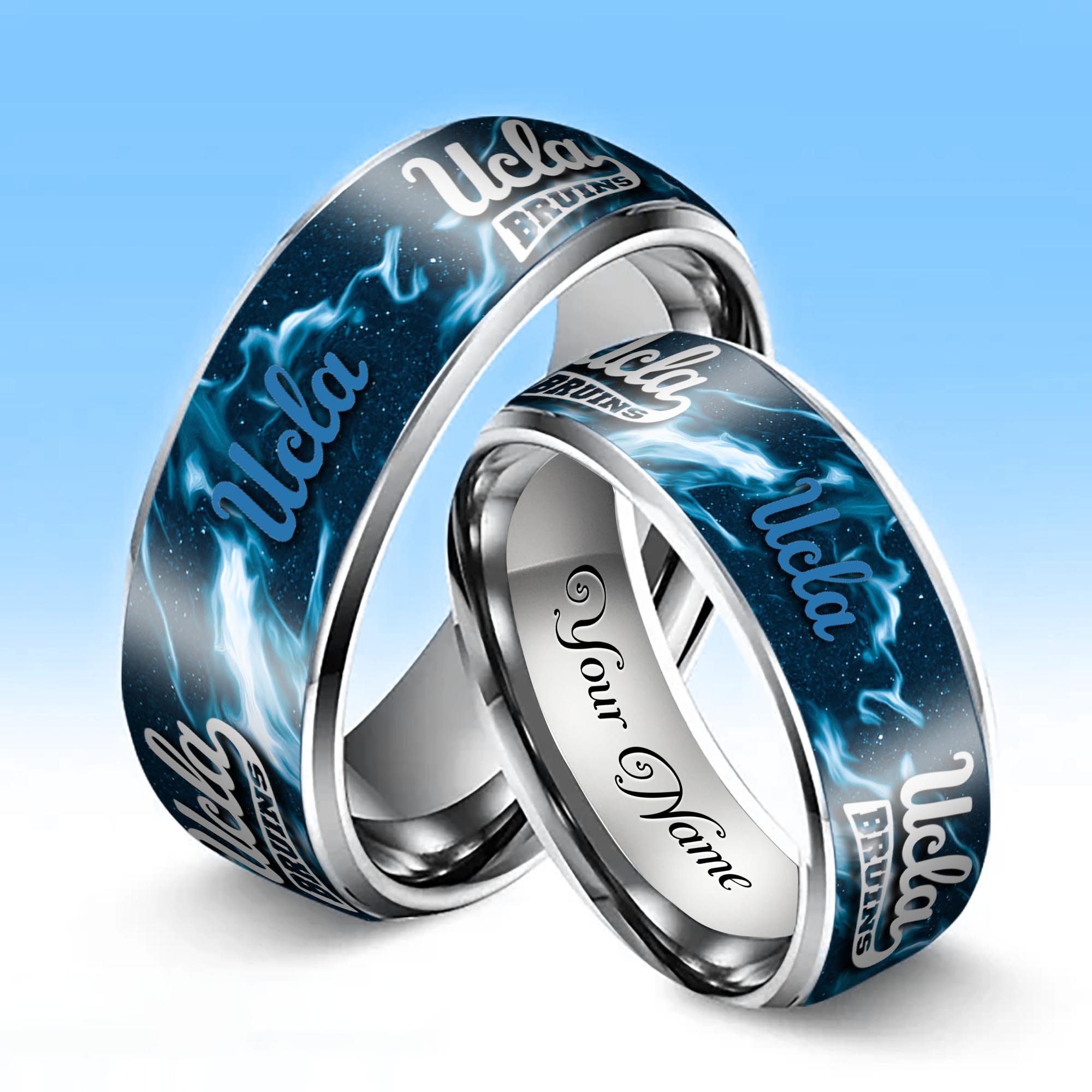 Alternative view of UCLA Bruins Stainless Steel Rings Comes With Box Custom Your Name 2025 versions, Gifts For Fan EHIVM-04081668A