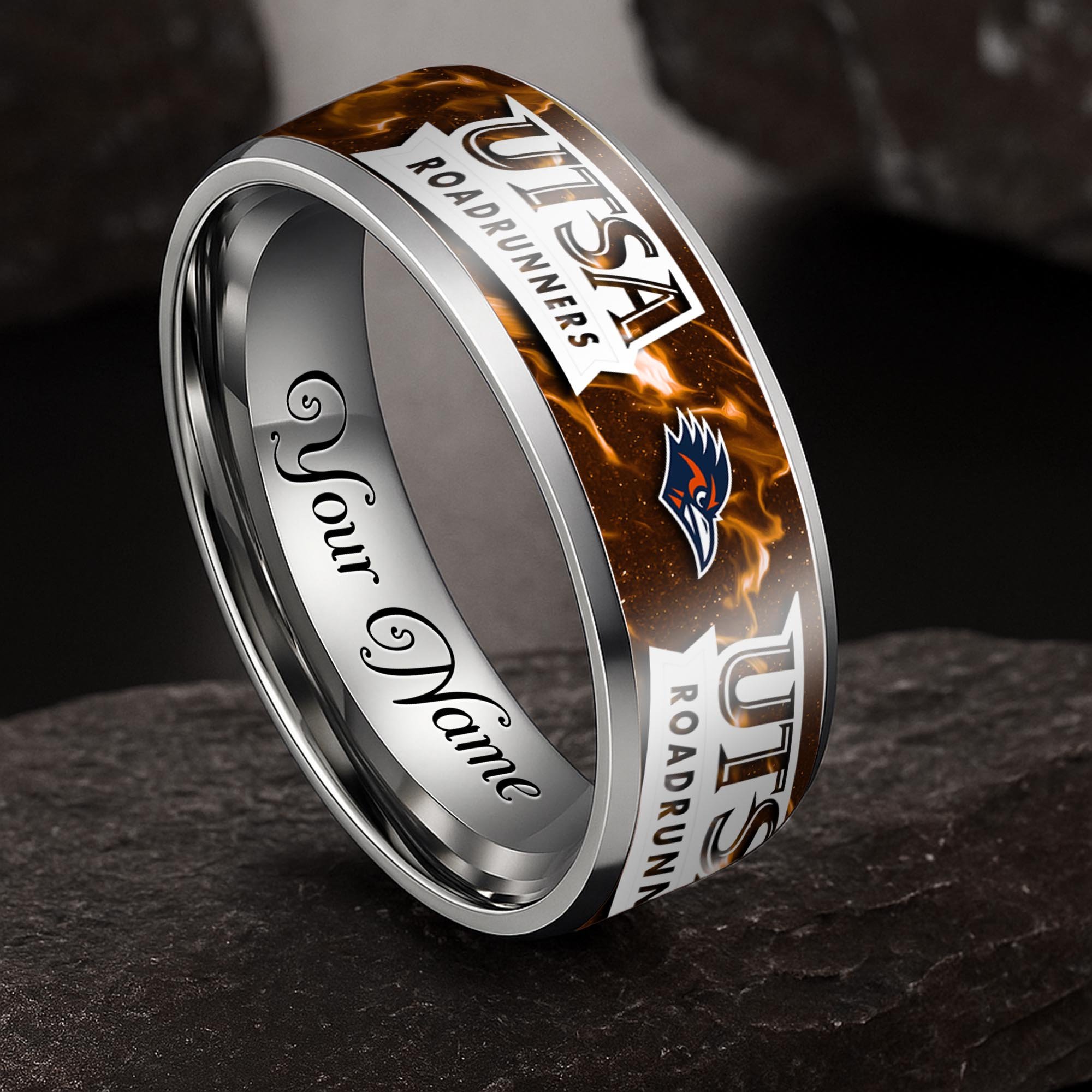 UTSA Roadrunners Stainless Steel Rings Comes With Box Custom Your Name 2025 versions, Gifts For Fan EHIVM-04081668A