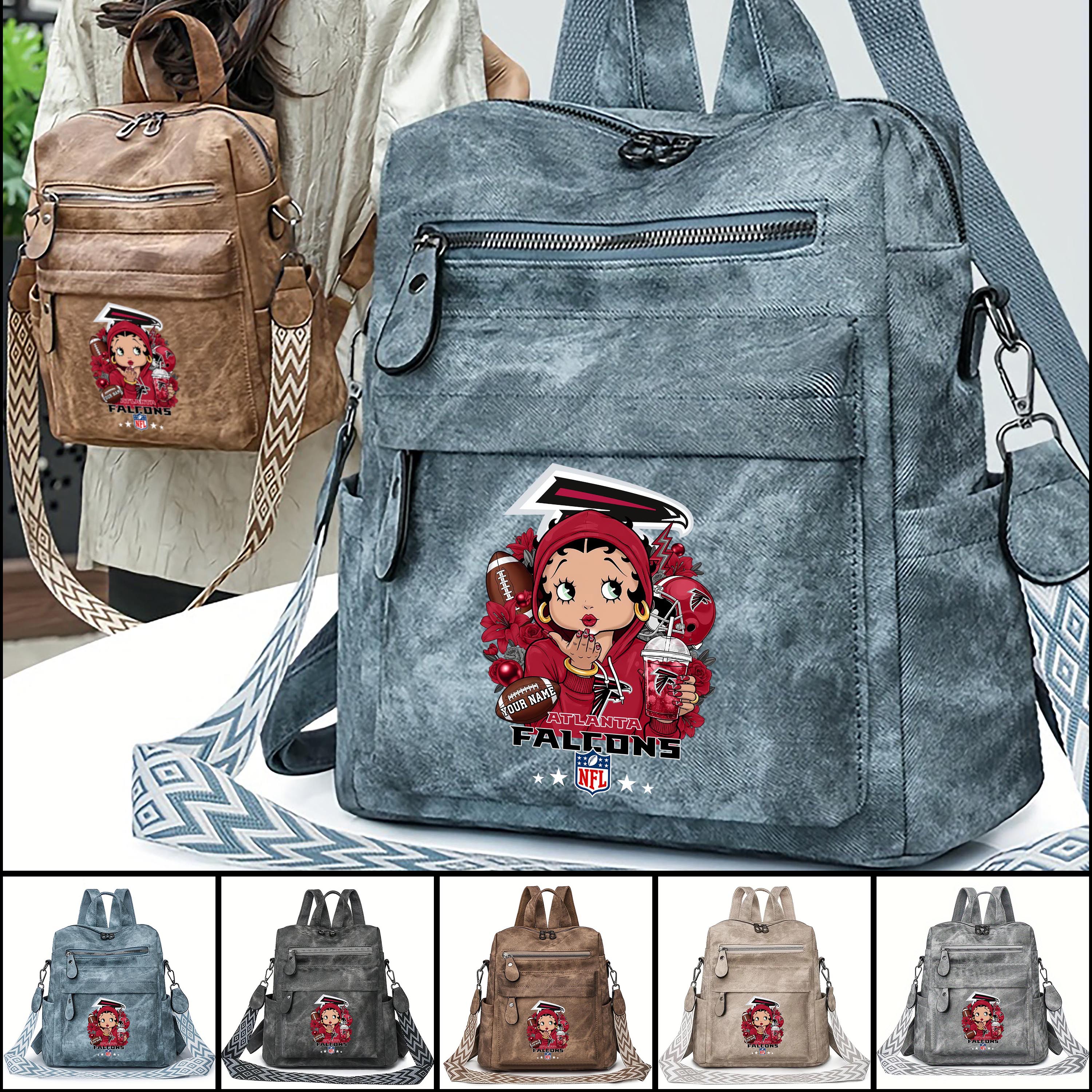 Atlanta Falcons Women's Vintage Shoulder Bag Custom Your Name, FootBall Fan Gifts EHIVM-06272664N