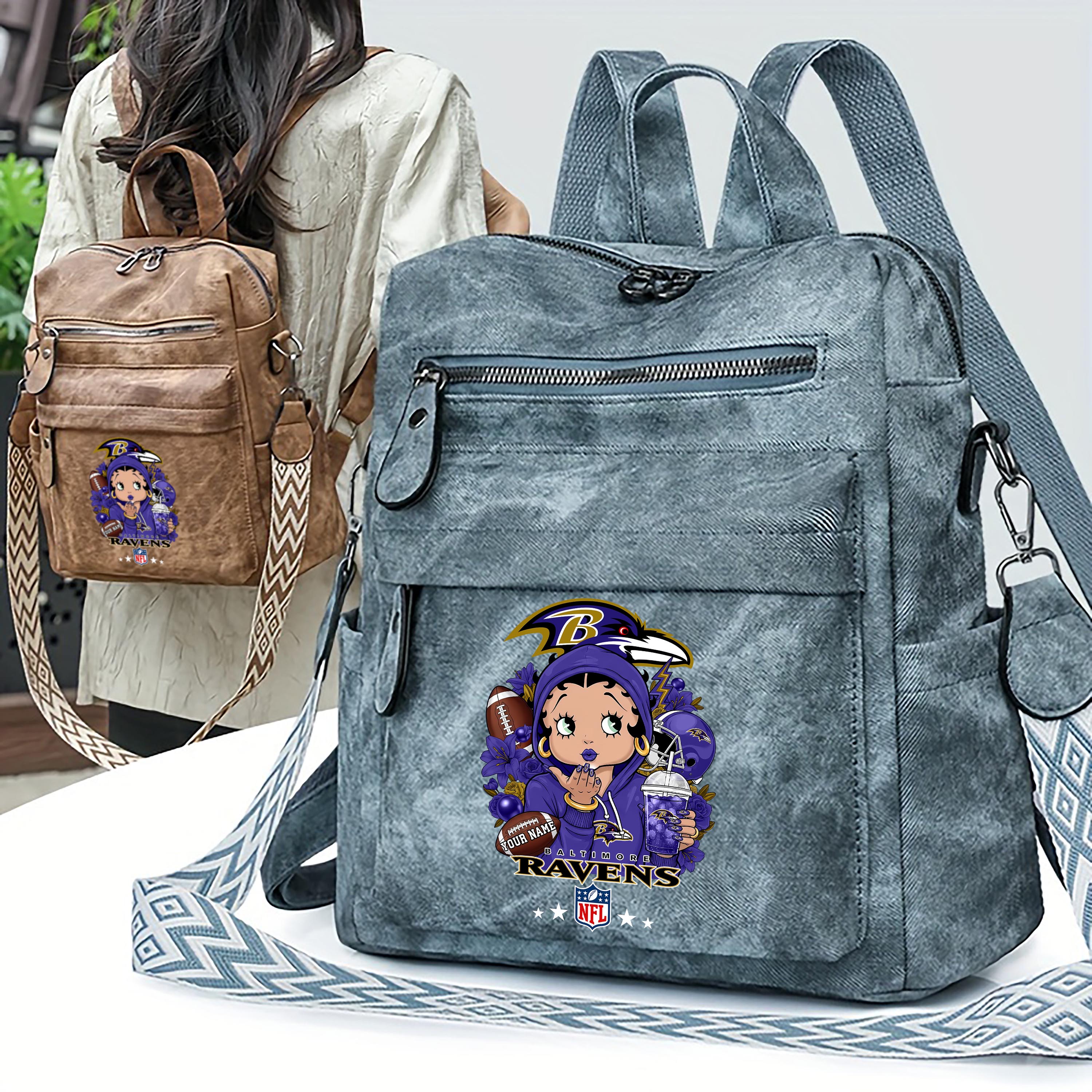 Alternative view of Baltimore Ravens Women's Vintage Shoulder Bag Custom Your Name, FootBall Fan Gifts EHIVM-06272664N