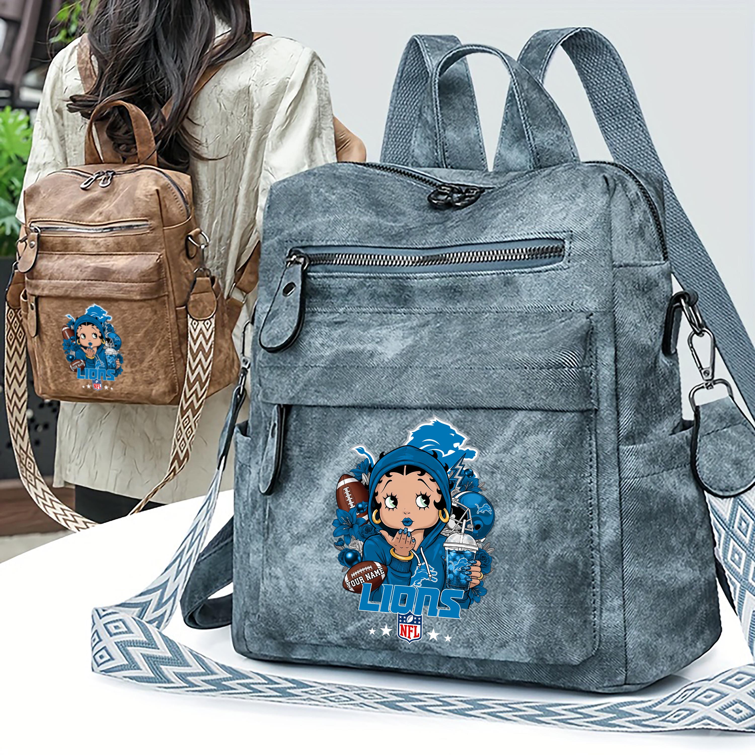Alternative view of Detroit Lions Women's Vintage Shoulder Bag Custom Your Name, FootBall Fan Gifts EHIVM-06272664N