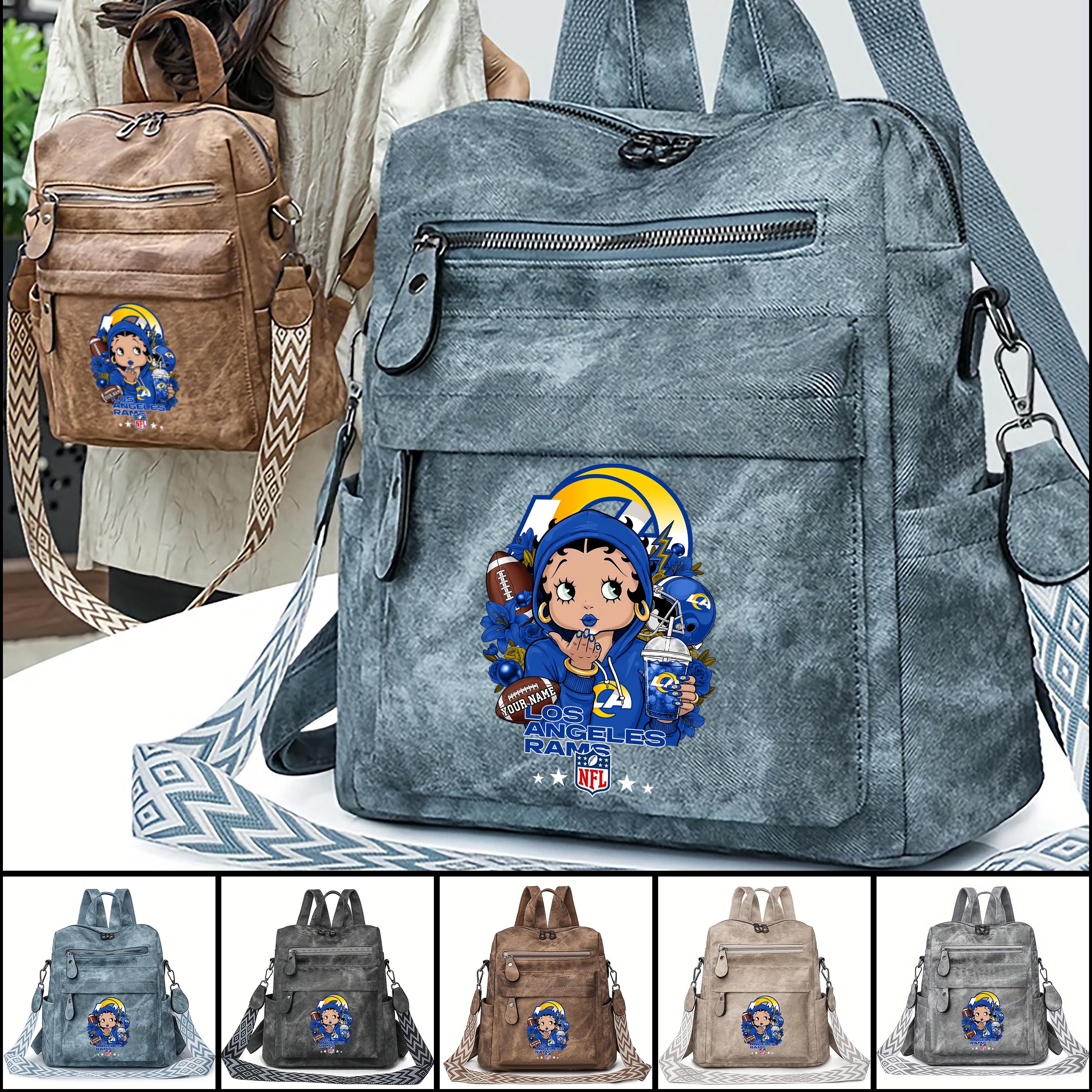 Los Angeles Rams Women's Vintage Shoulder Bag Custom Your Name, FootBall Fan Gifts EHIVM-06272664N