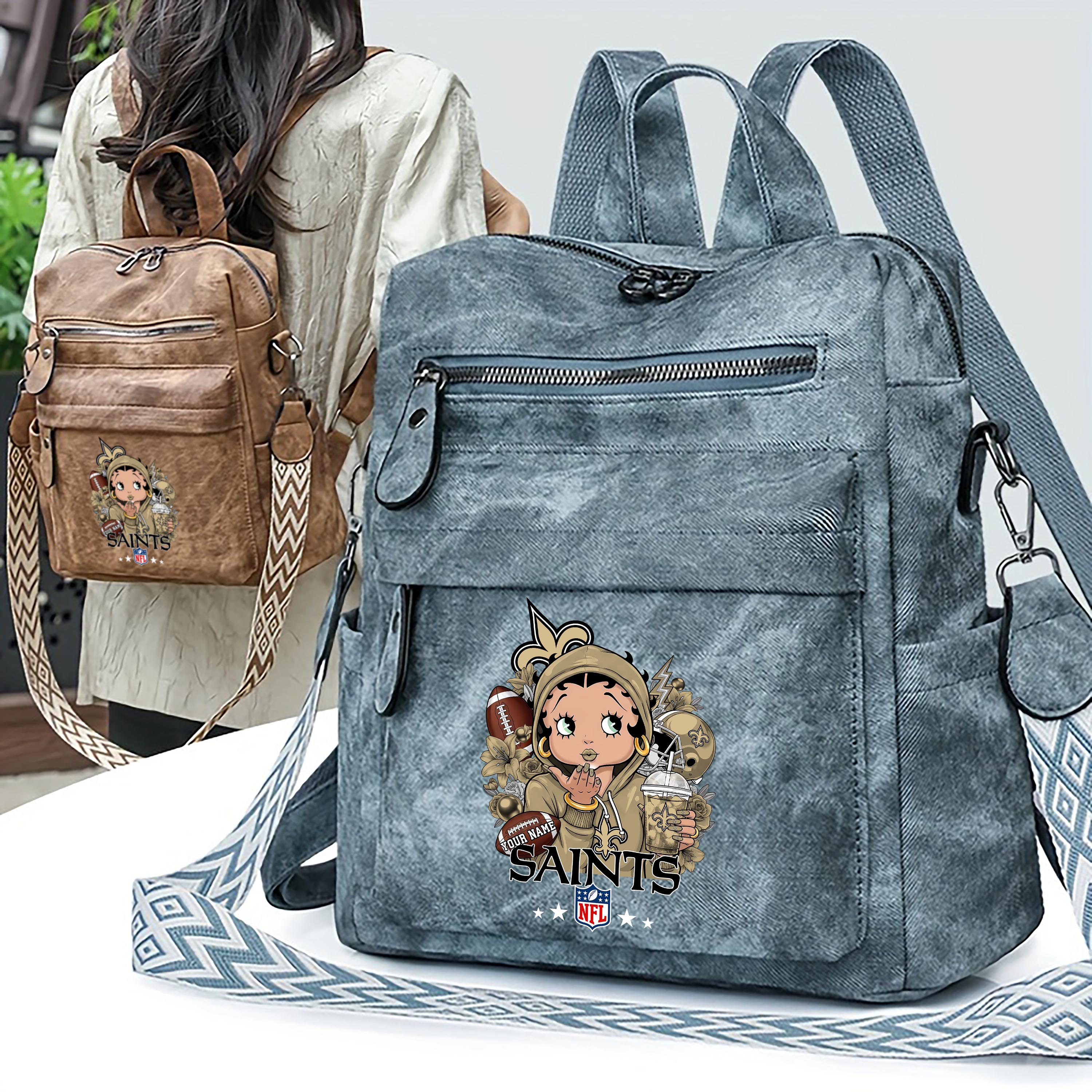 Alternative view of New Orleans Saints Women's Vintage Shoulder Bag Custom Your Name, FootBall Fan Gifts EHIVM-06272664N