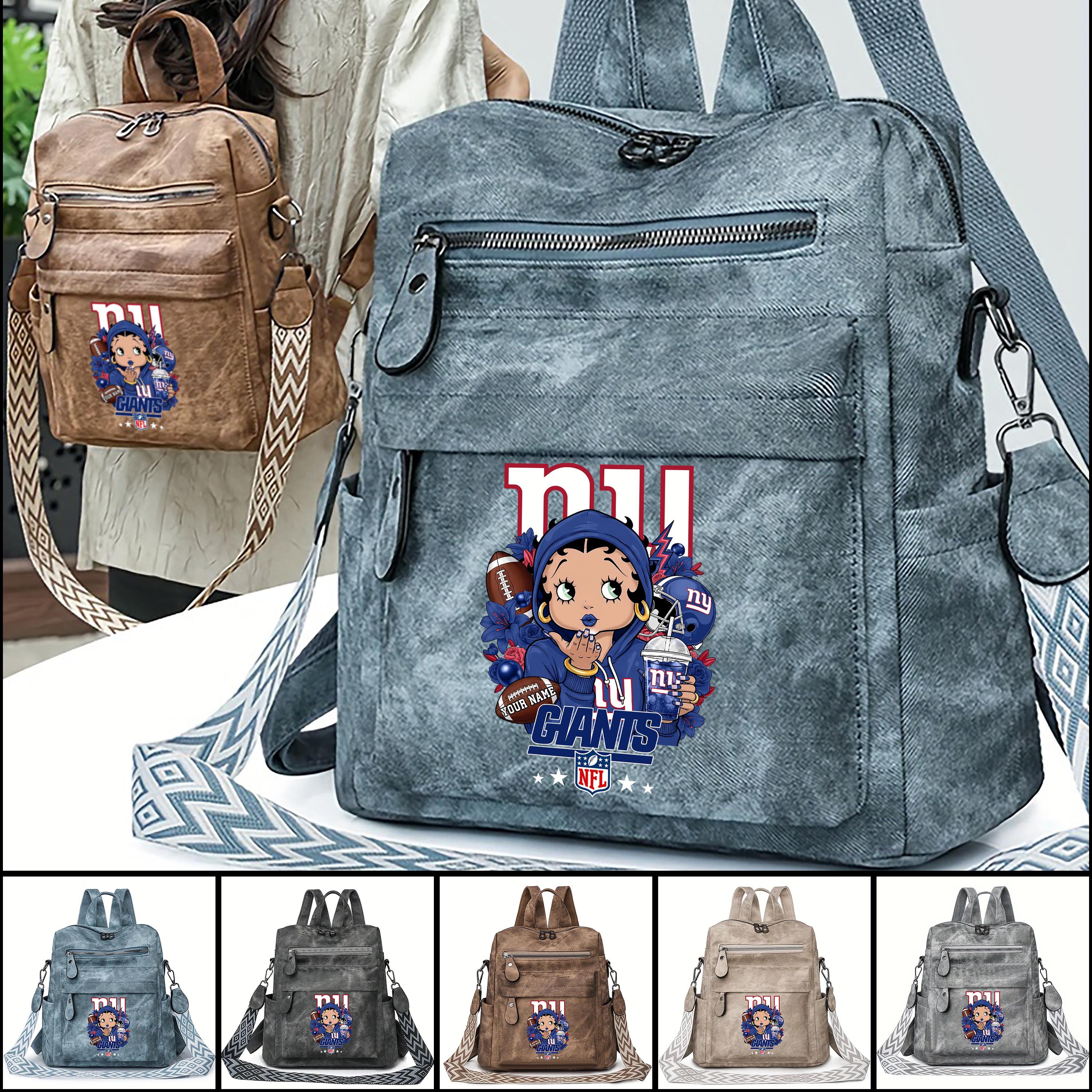 New York Giants Women's Vintage Shoulder Bag Custom Your Name, FootBall Fan Gifts EHIVM-06272664N