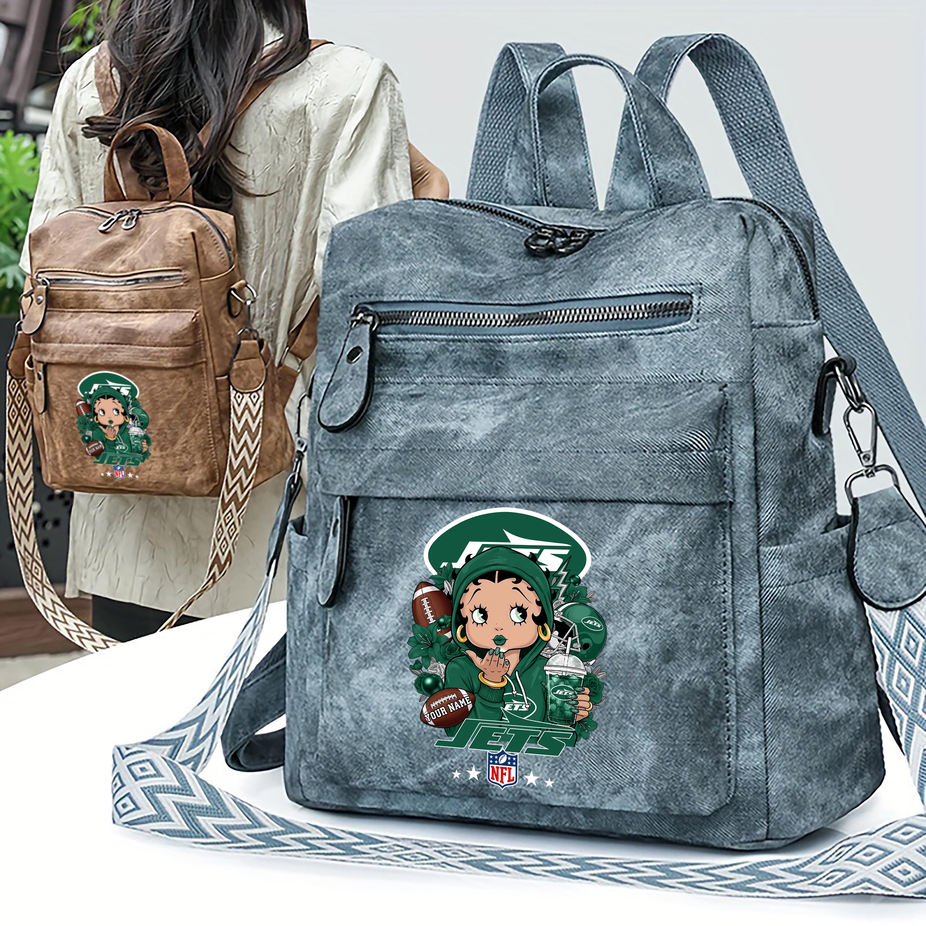 Alternative view of New York Jets Women's Vintage Shoulder Bag Custom Your Name, FootBall Fan Gifts EHIVM-06272664N