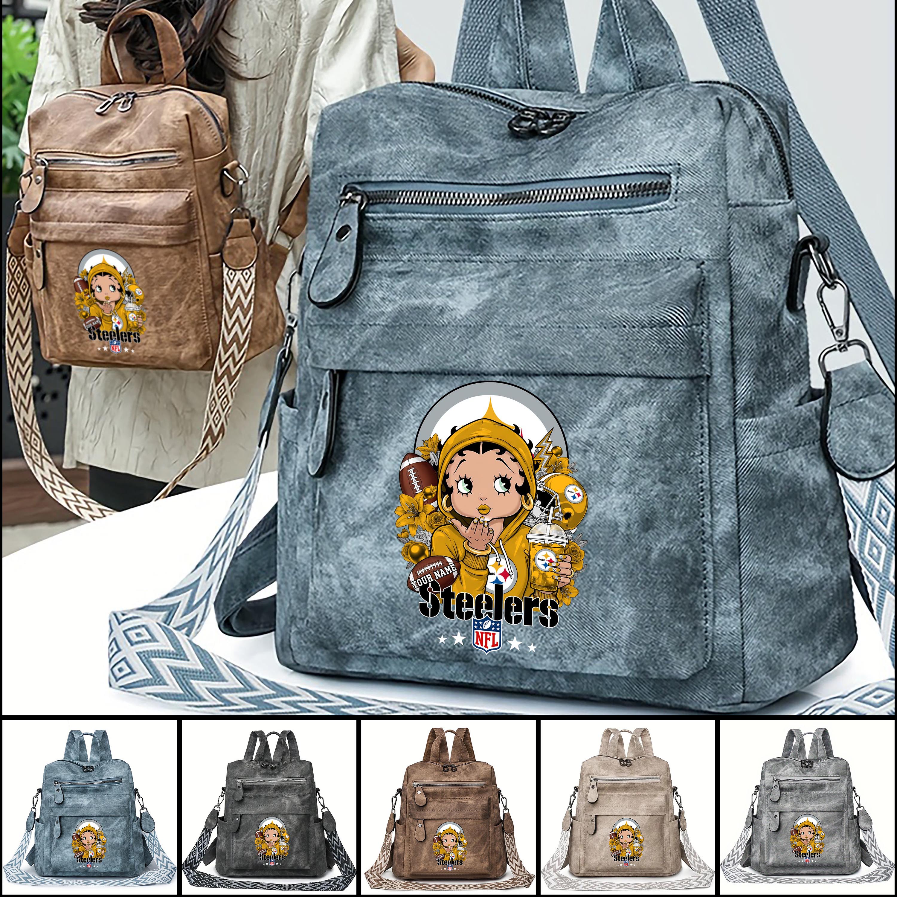 Pittsburgh Steelers Women's Vintage Shoulder Bag Custom Your Name, FootBall Fan Gifts EHIVM-06272664N