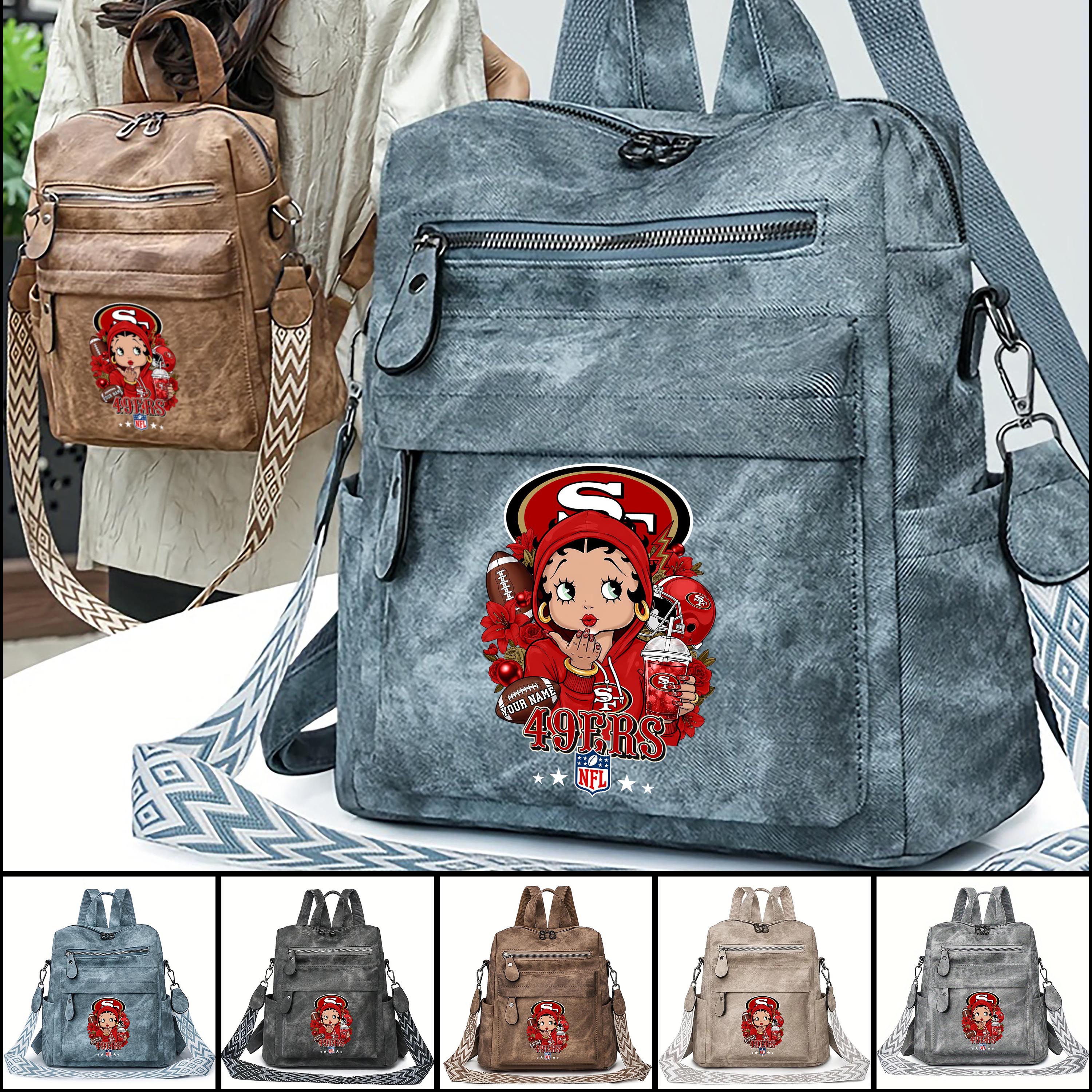 San Francisco 49ers Women's Vintage Shoulder Bag Custom Your Name, FootBall Fan Gifts EHIVM-06272664N