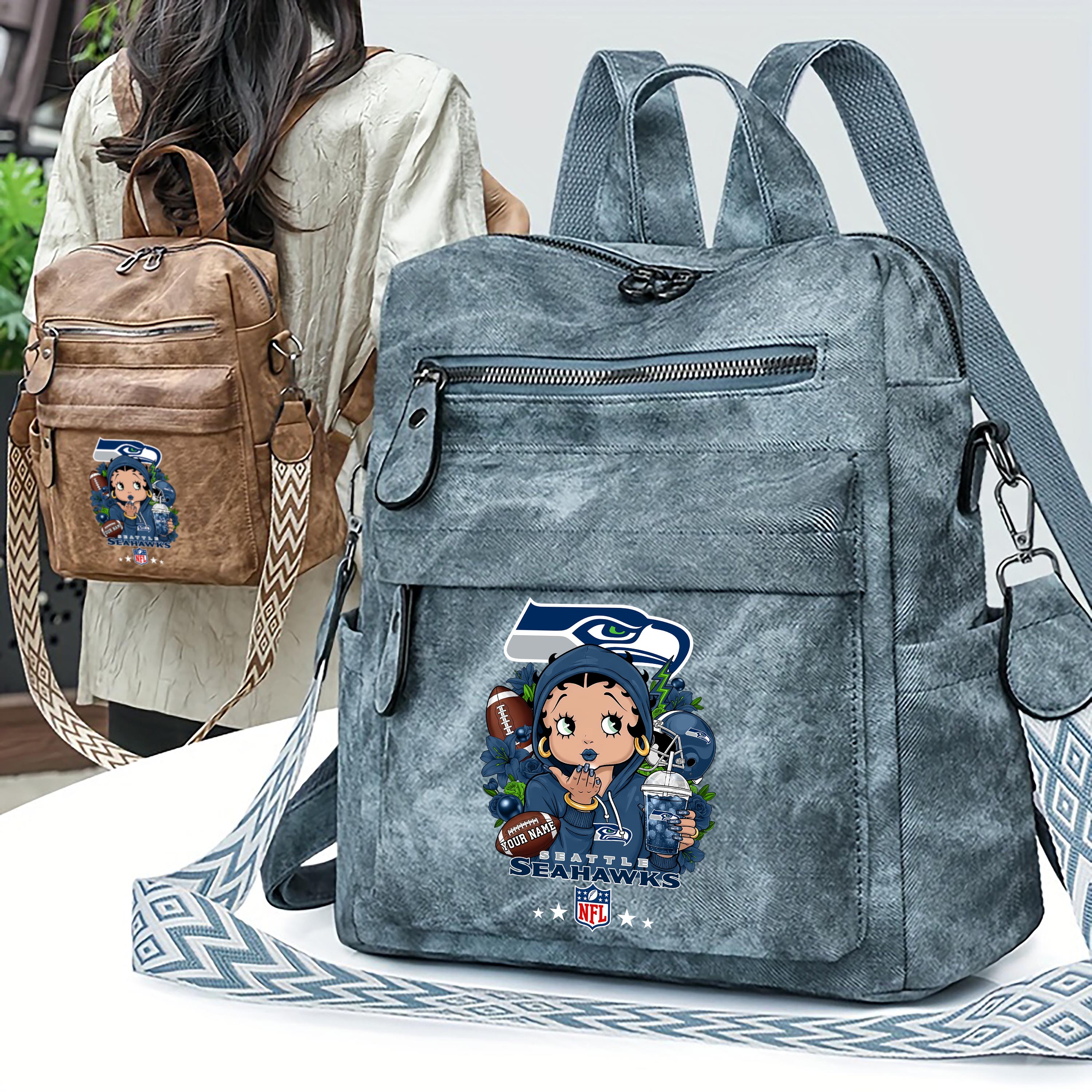 Alternative view of Seattle Seahawks Women's Vintage Shoulder Bag Custom Your Name, FootBall Fan Gifts EHIVM-06272664N