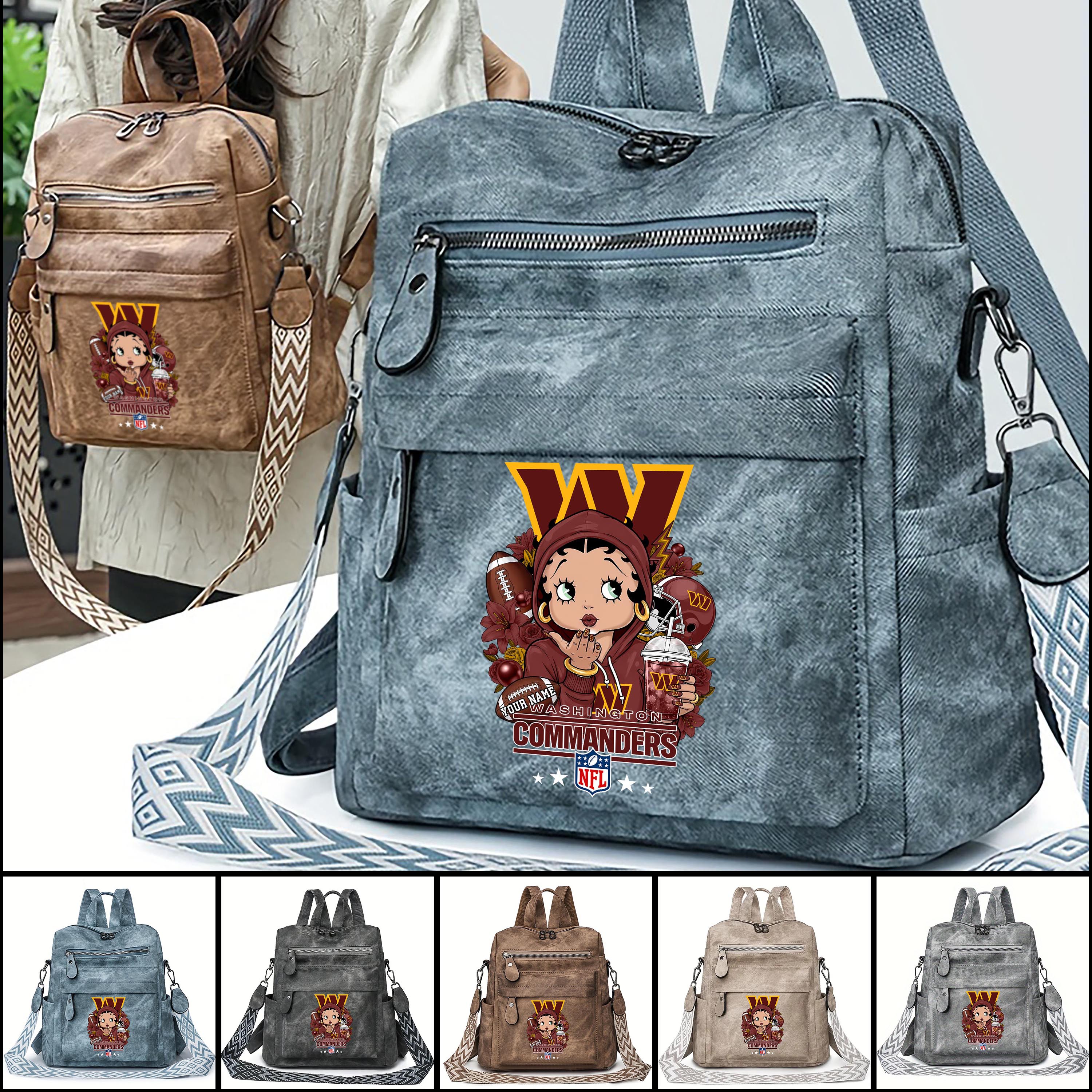 Washington Commanders Women's Vintage Shoulder Bag Custom Your Name, FootBall Fan Gifts EHIVM-06272664N