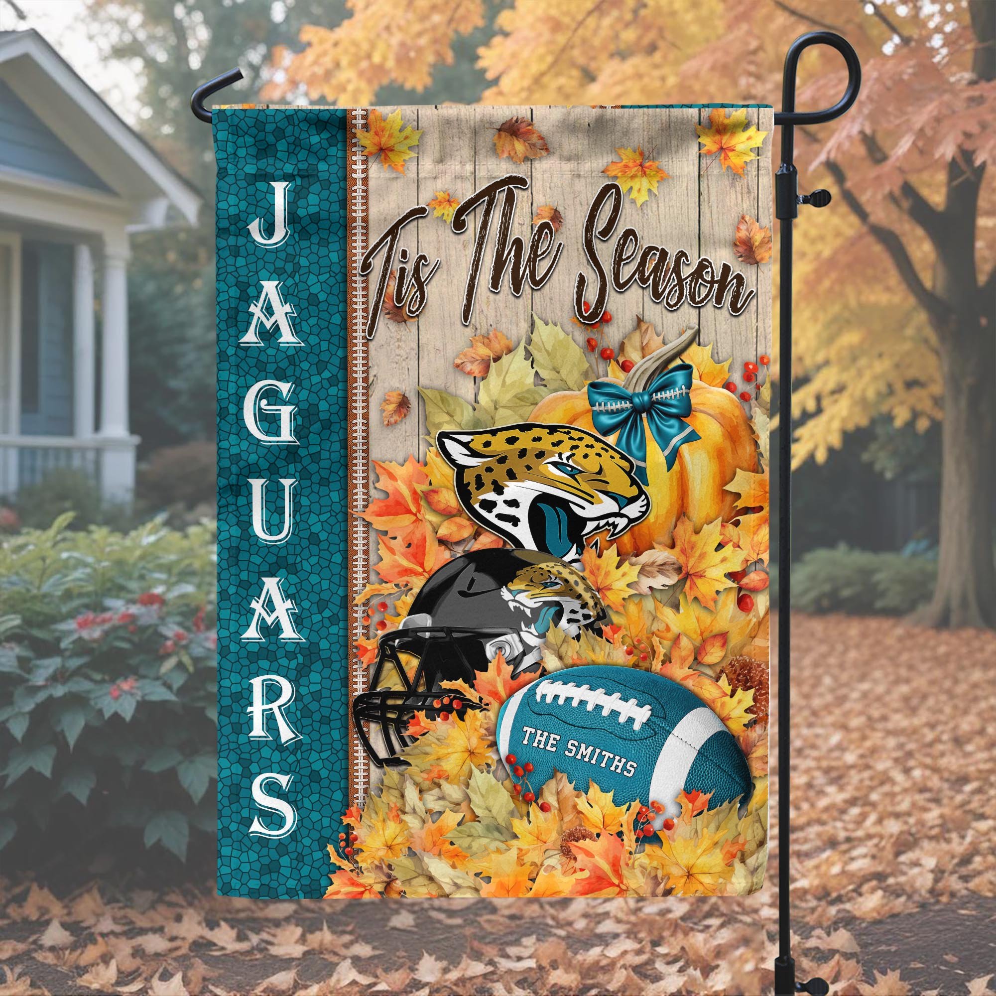 Alternative view of Jacksonville Jaguars Garden Flag Custom Your Family Name, Football Flag For Fan, Autumn Gifts For Football Lover EHIVM-08123119N