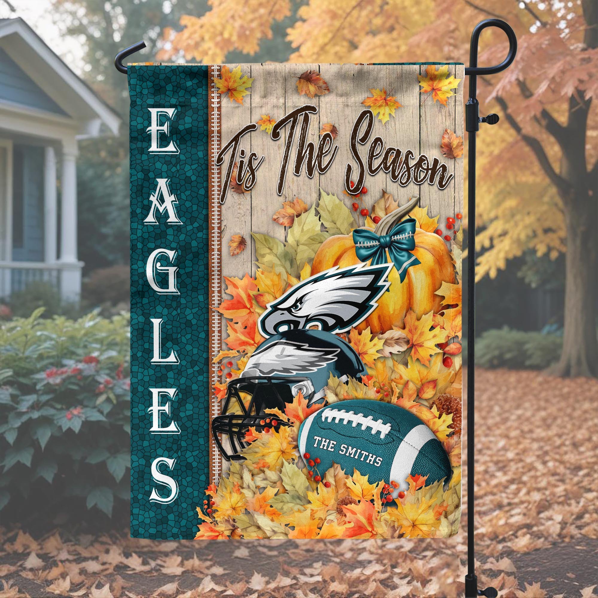 Alternative view of Philadelphia Eagles Garden Flag Custom Your Family Name, Football Flag For Fan, Autumn Gifts For Football Lover EHIVM-08123119N