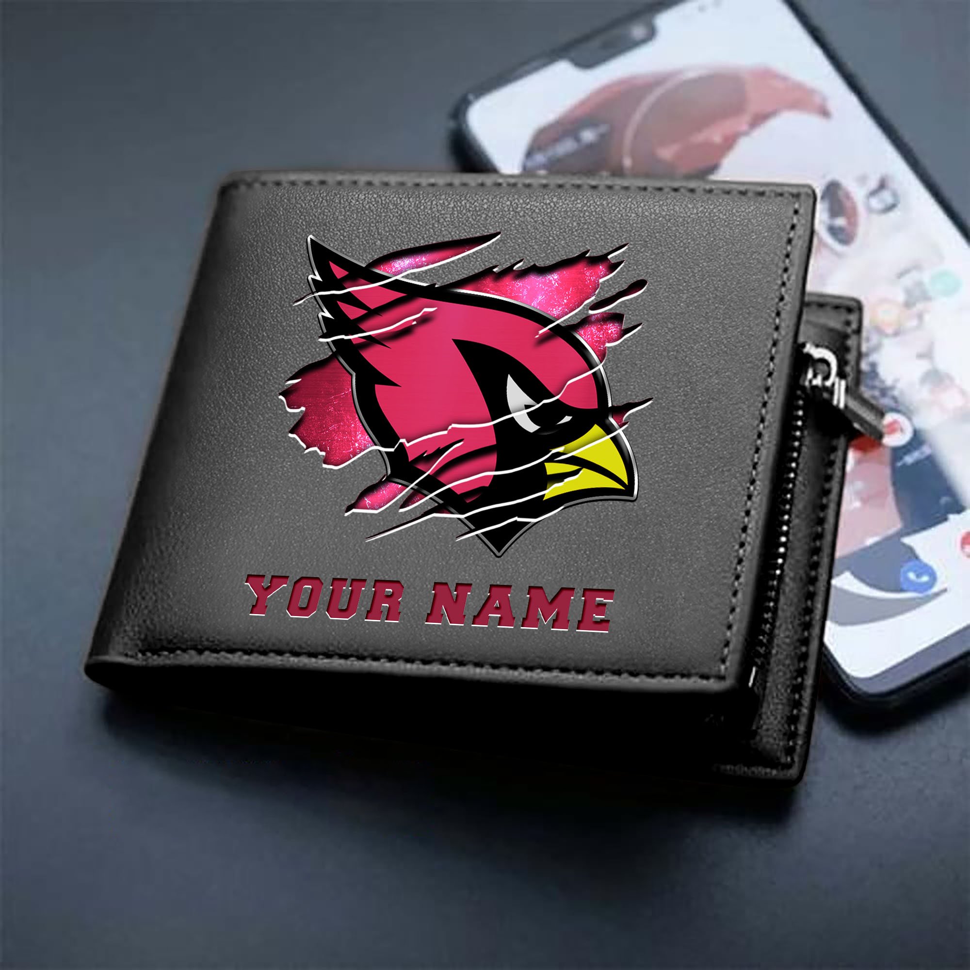 Alternative view of Arizona Cardinals Men Wallet Custom Your Name, Football Team Men Wallet For Fans, Gifts For Football Lovers EHIVM-07222865N