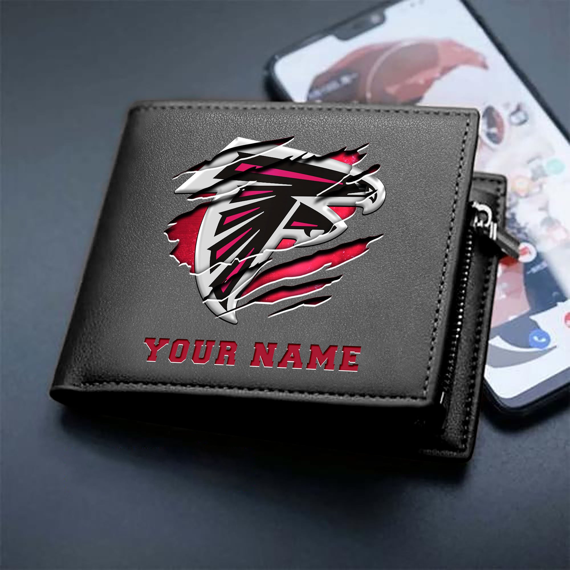 Alternative view of Atlanta Falcons Men Wallet Custom Your Name, Football Team Men Wallet For Fans, Gifts For Football Lovers EHIVM-07222865N
