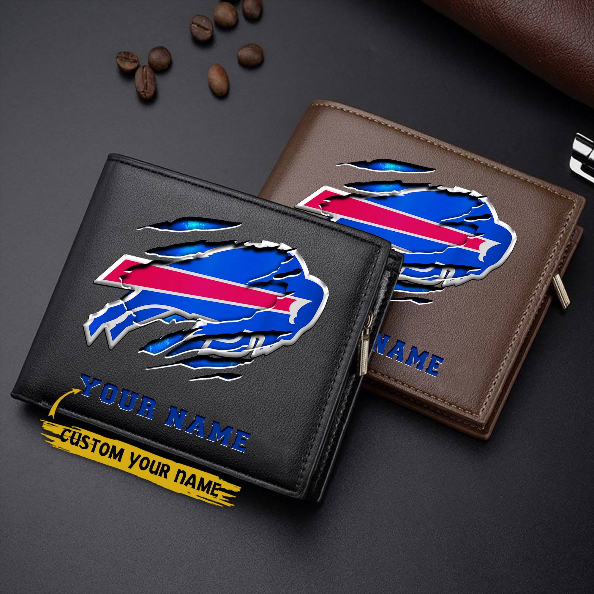 Buffalo Bills Men Wallet Custom Your Name, Football Team Men Wallet For Fans, Gifts For Football Lovers EHIVM-07222865N