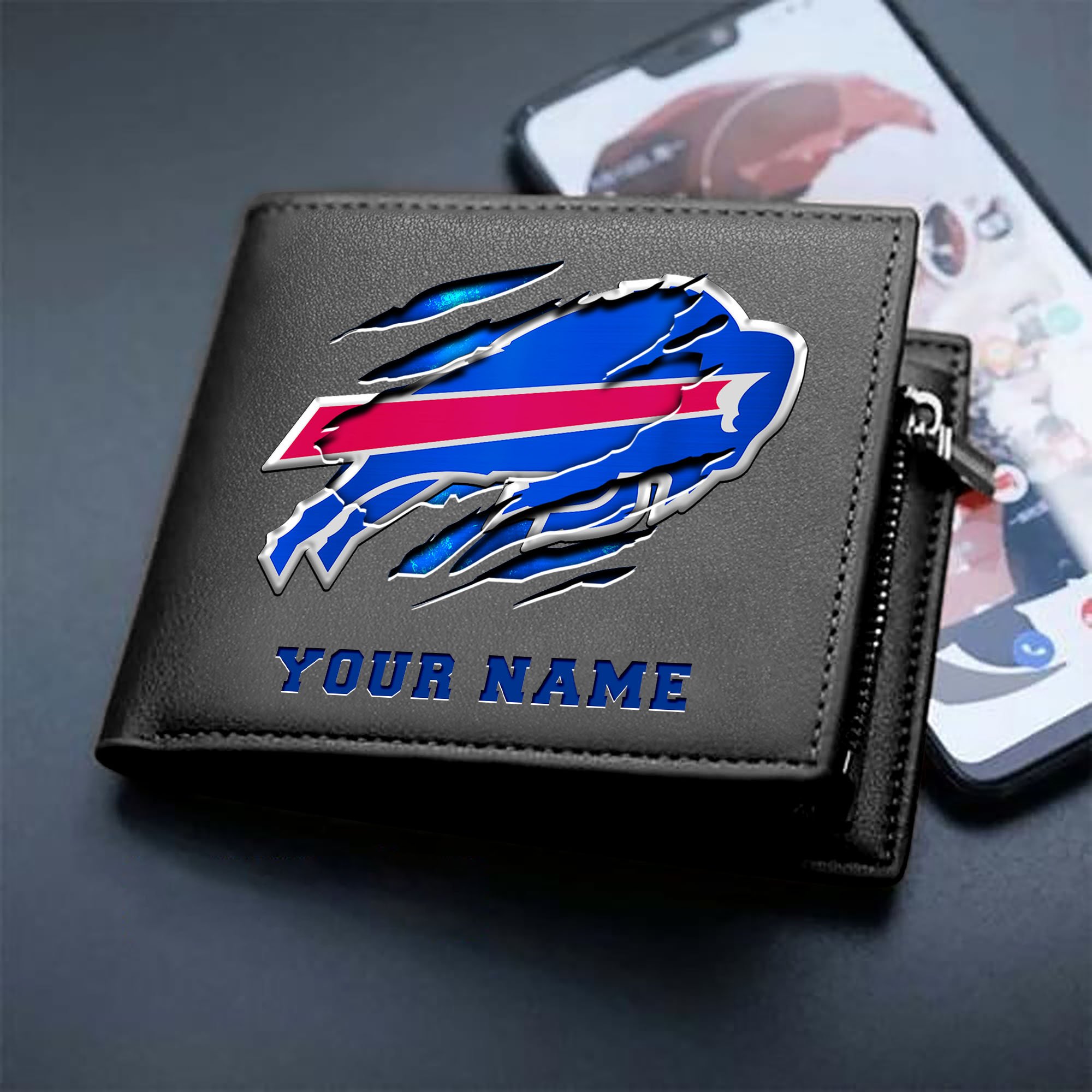 Alternative view of Buffalo Bills Men Wallet Custom Your Name, Football Team Men Wallet For Fans, Gifts For Football Lovers EHIVM-07222865N