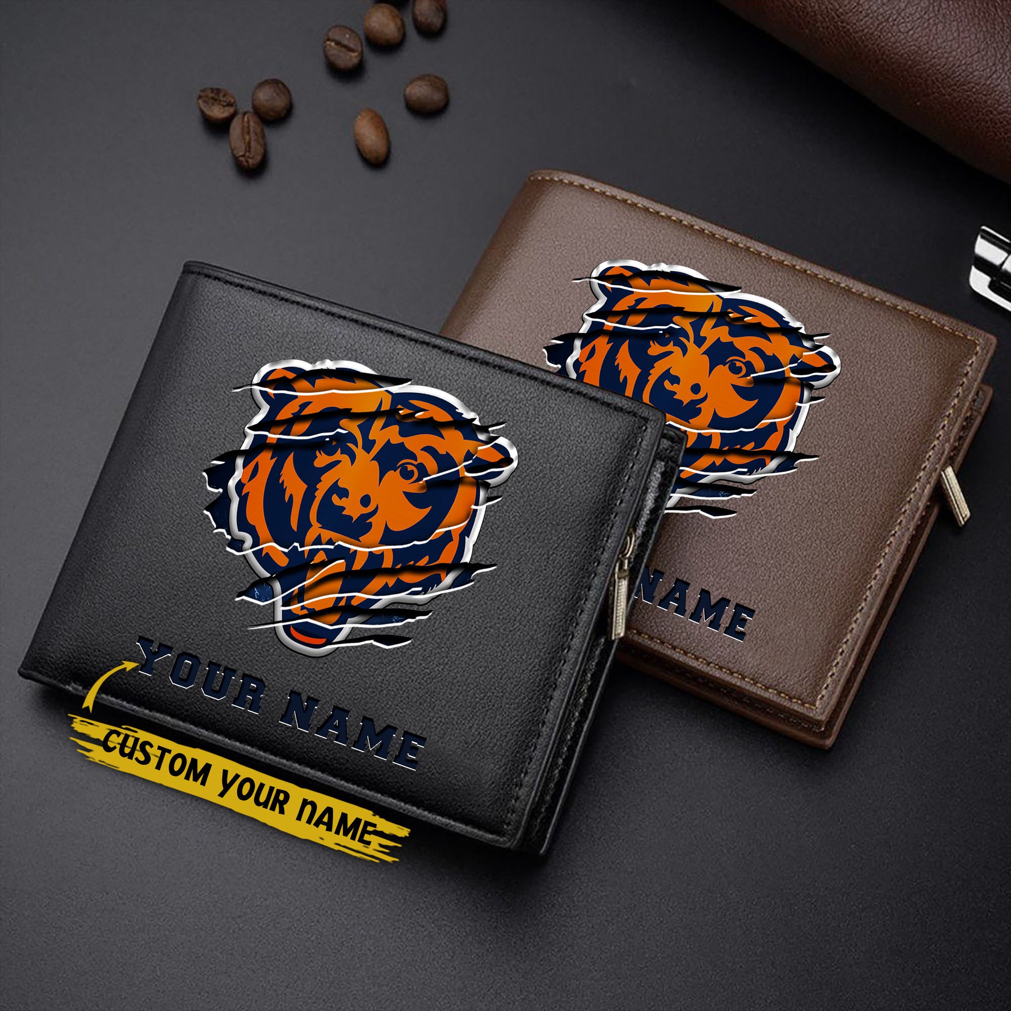 Chicago Bears Men Wallet Custom Your Name, Football Team Men Wallet For Fans, Gifts For Football Lovers EHIVM-07222865N