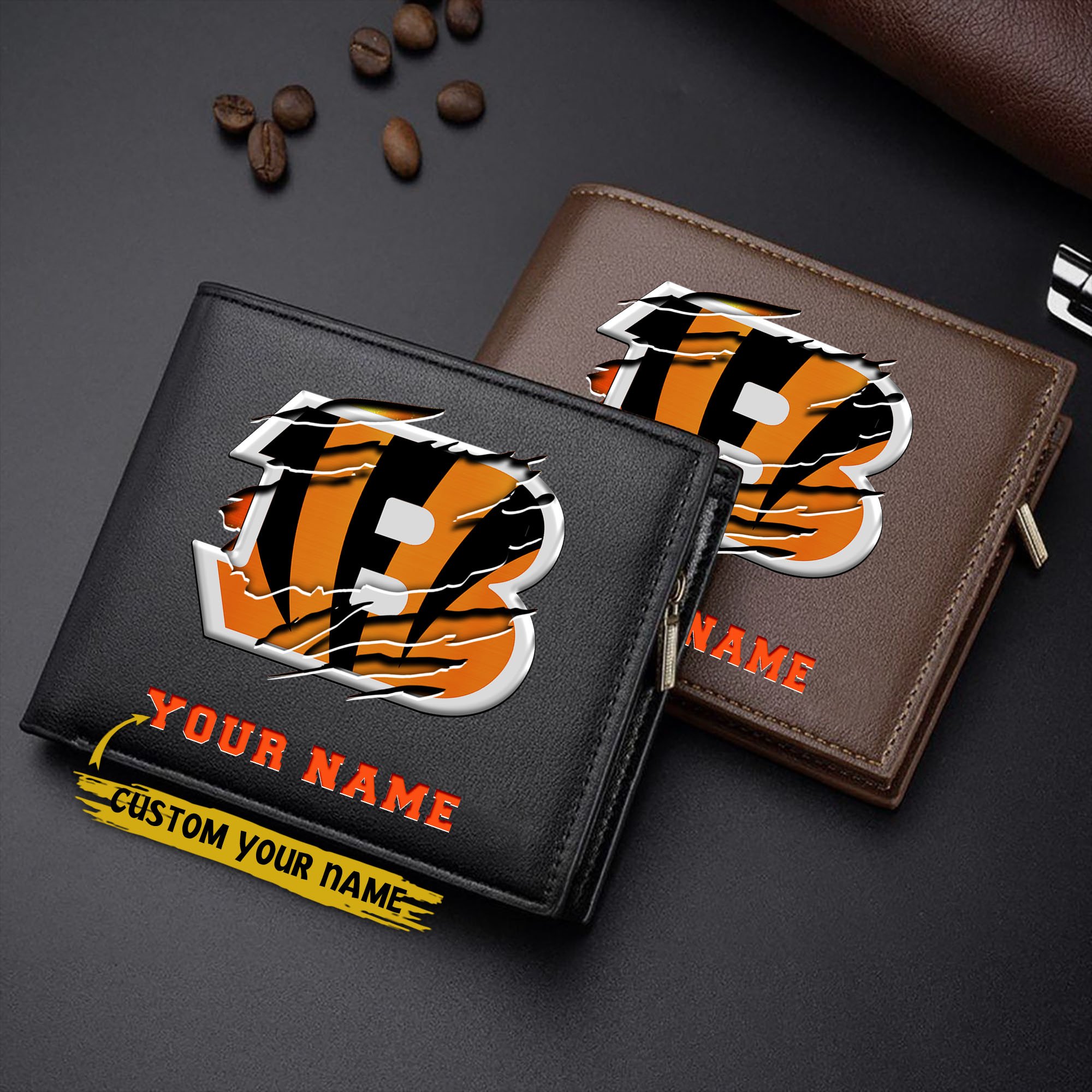 Cincinnati Bengals Men Wallet Custom Your Name, Football Team Men Wallet For Fans, Gifts For Football Lovers EHIVM-07222865N