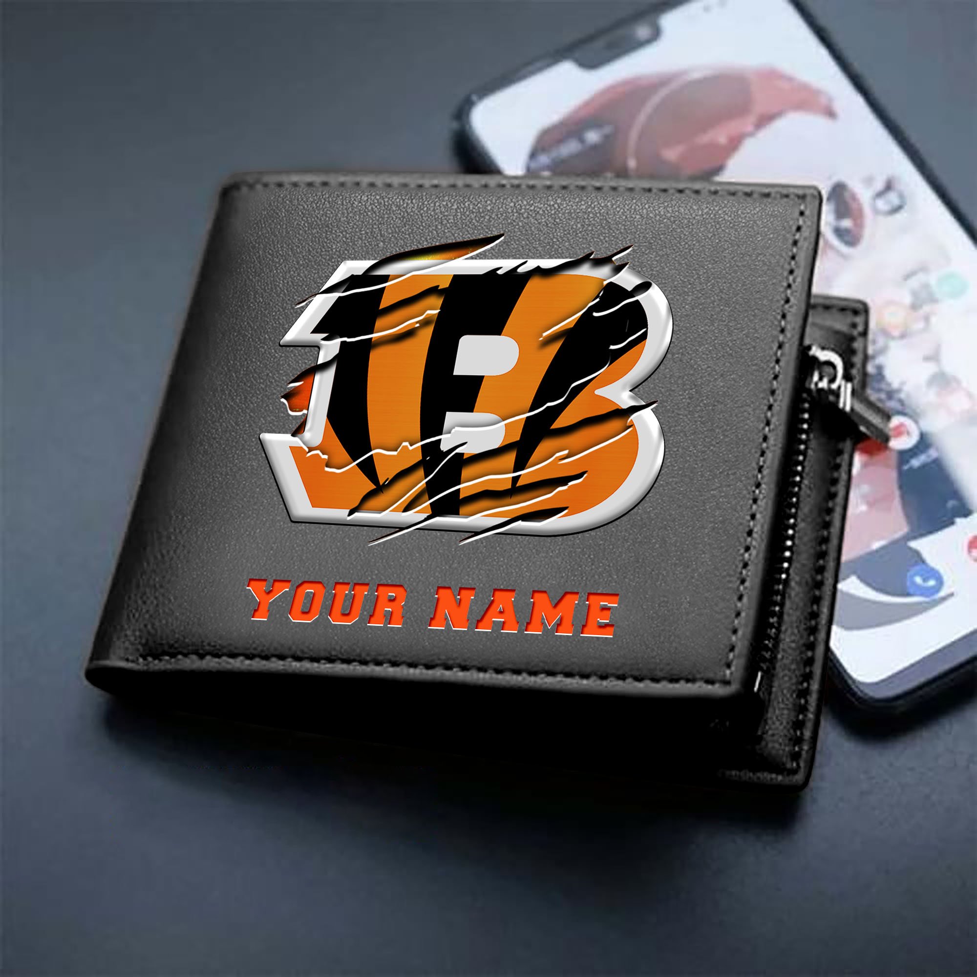 Alternative view of Cincinnati Bengals Men Wallet Custom Your Name, Football Team Men Wallet For Fans, Gifts For Football Lovers EHIVM-07222865N