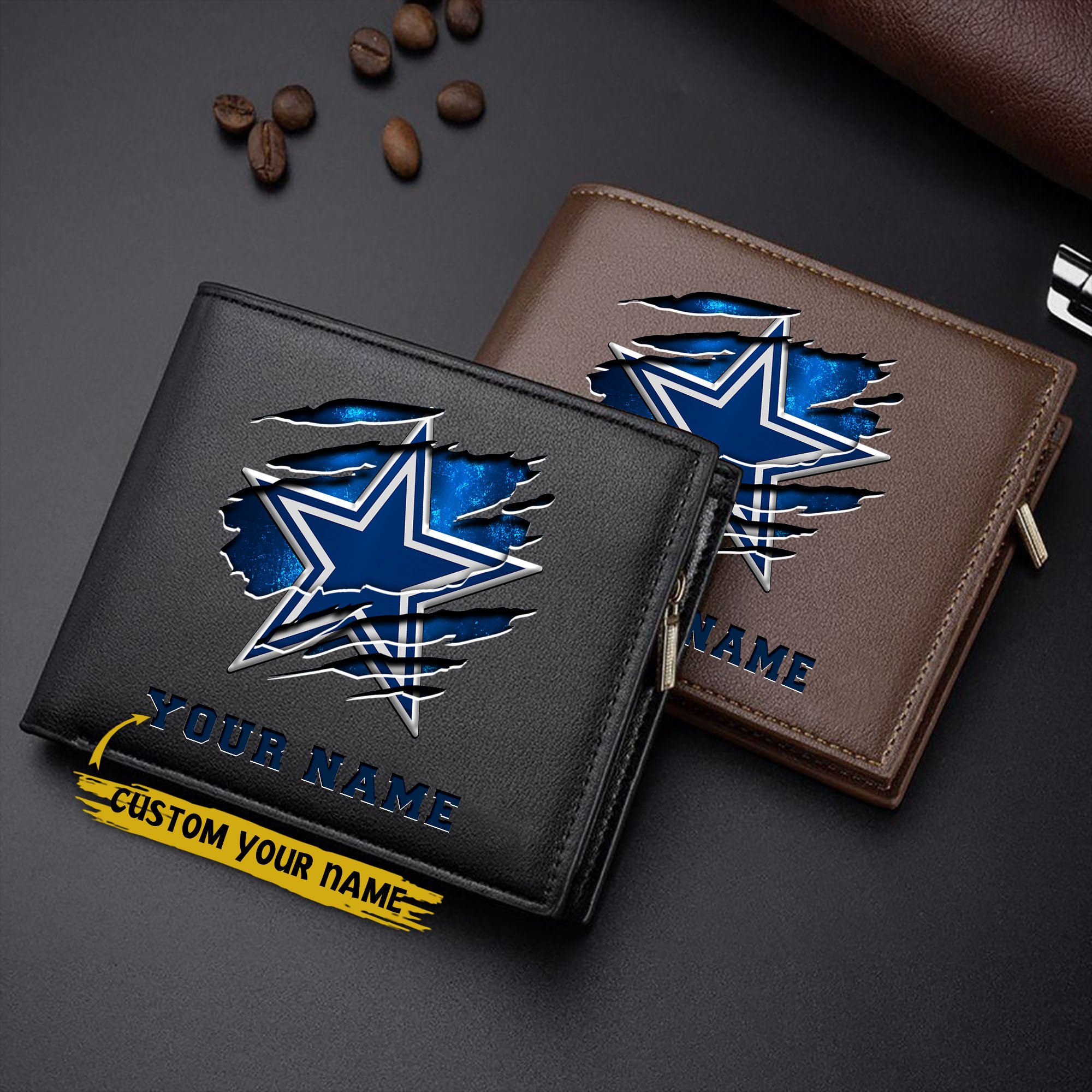 Dallas Cowboys Men Wallet Custom Your Name, Football Team Men Wallet For Fans, Gifts For Football Lovers EHIVM-07222865N