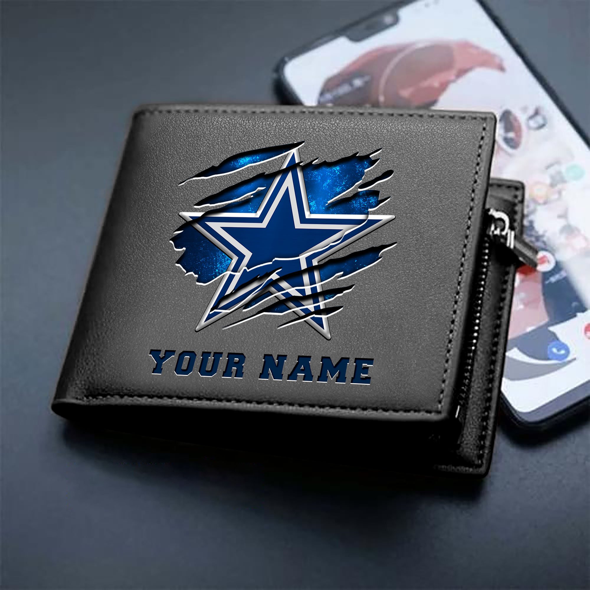 Alternative view of Dallas Cowboys Men Wallet Custom Your Name, Football Team Men Wallet For Fans, Gifts For Football Lovers EHIVM-07222865N