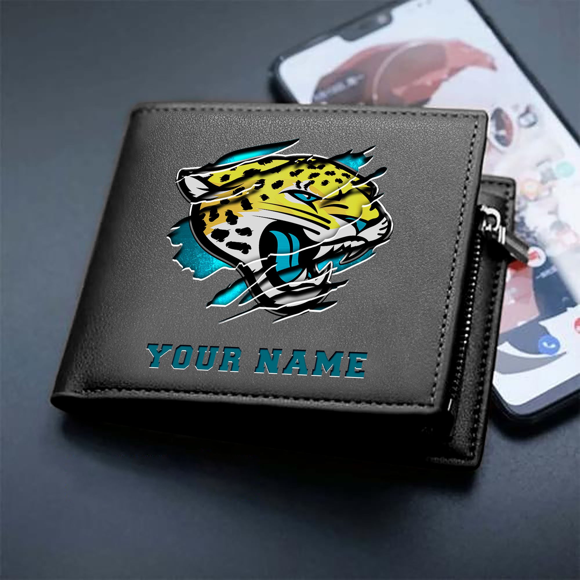 Alternative view of Jacksonville Jaguars Men Wallet Custom Your Name, Football Team Men Wallet For Fans, Gifts For Football Lovers EHIVM-07222865N