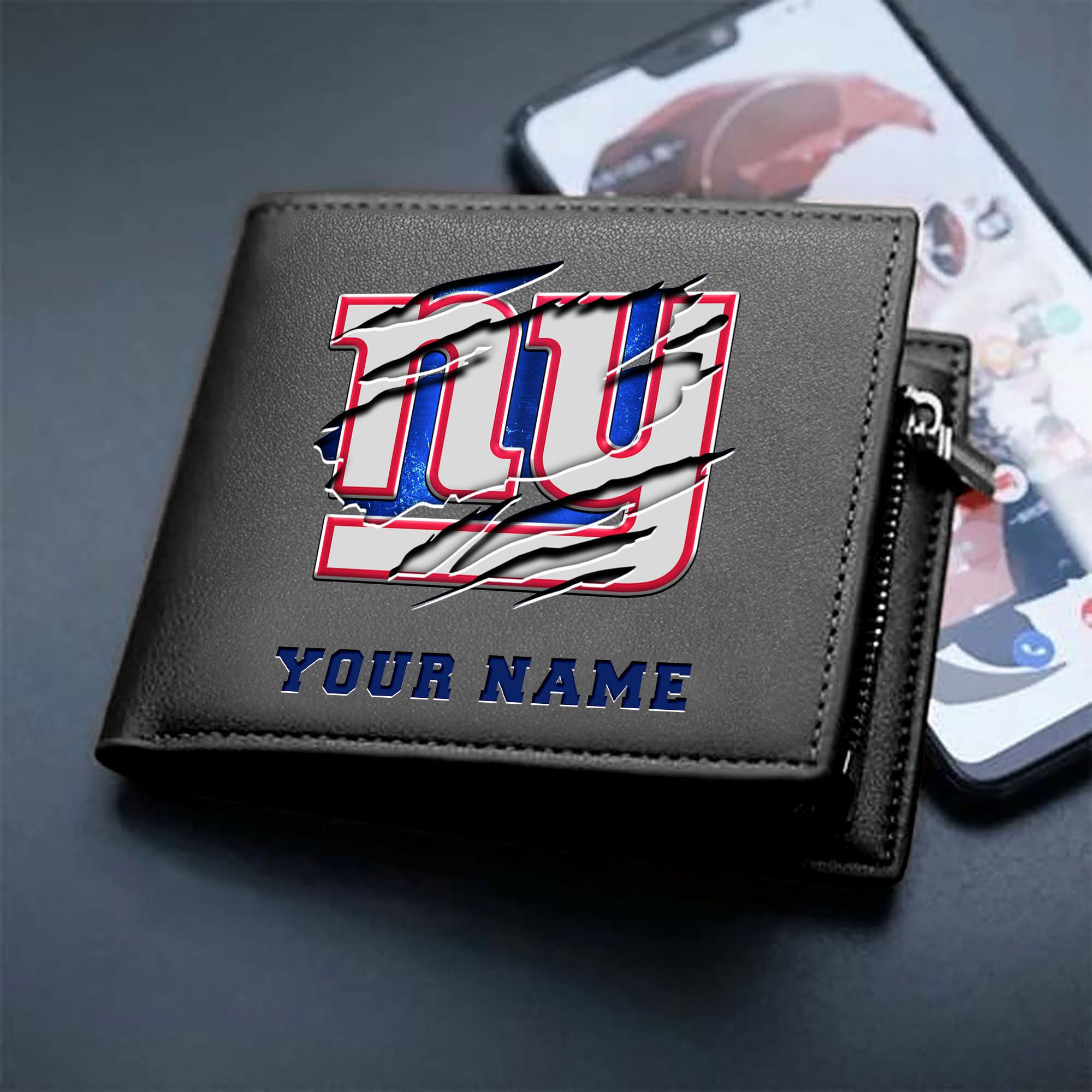 Alternative view of New York Giants Men Wallet Custom Your Name, Football Team Men Wallet For Fans, Gifts For Football Lovers EHIVM-07222865N