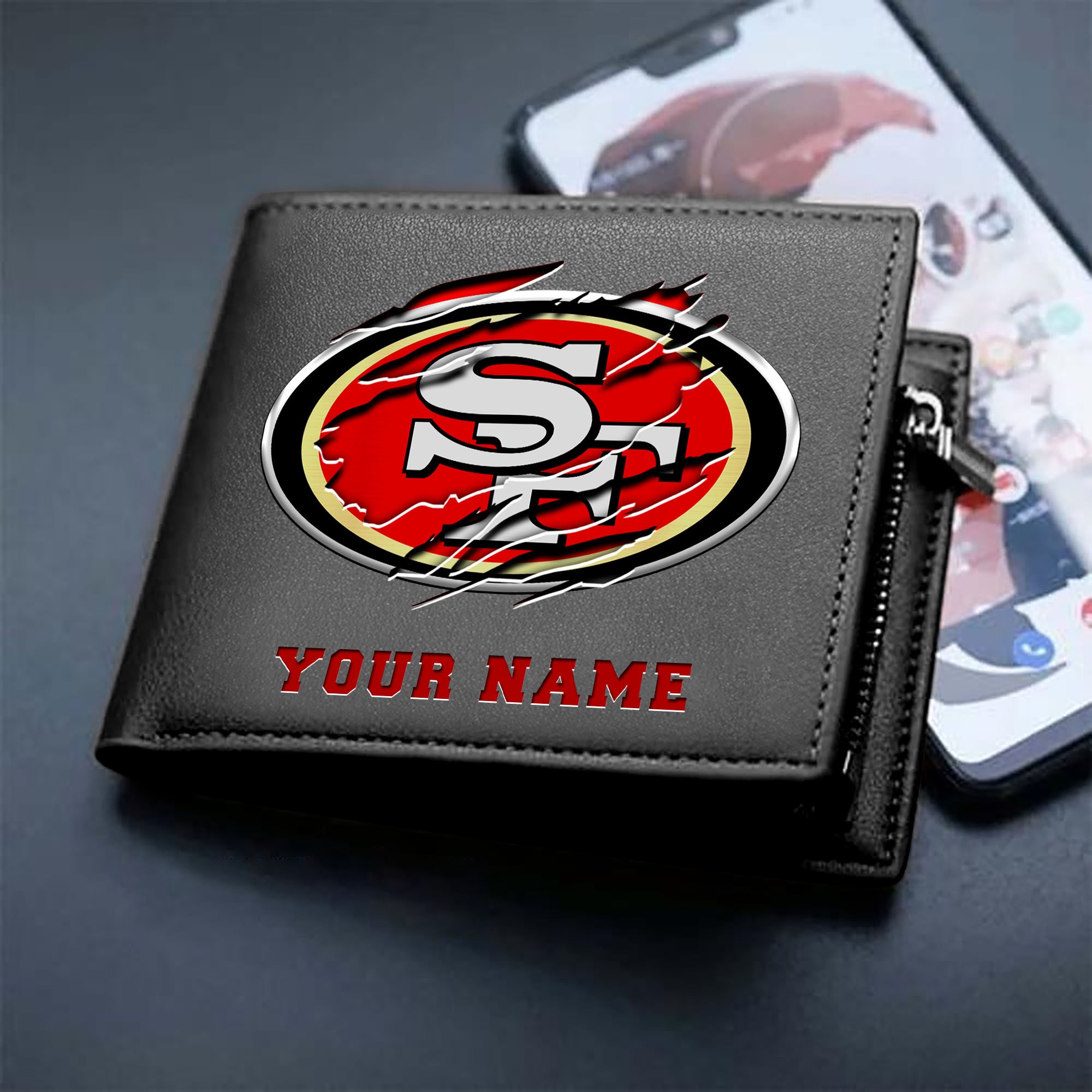 Alternative view of San Francisco 49ers Men Wallet Custom Your Name, Football Team Men Wallet For Fans, Gifts For Football Lovers EHIVM-07222865N