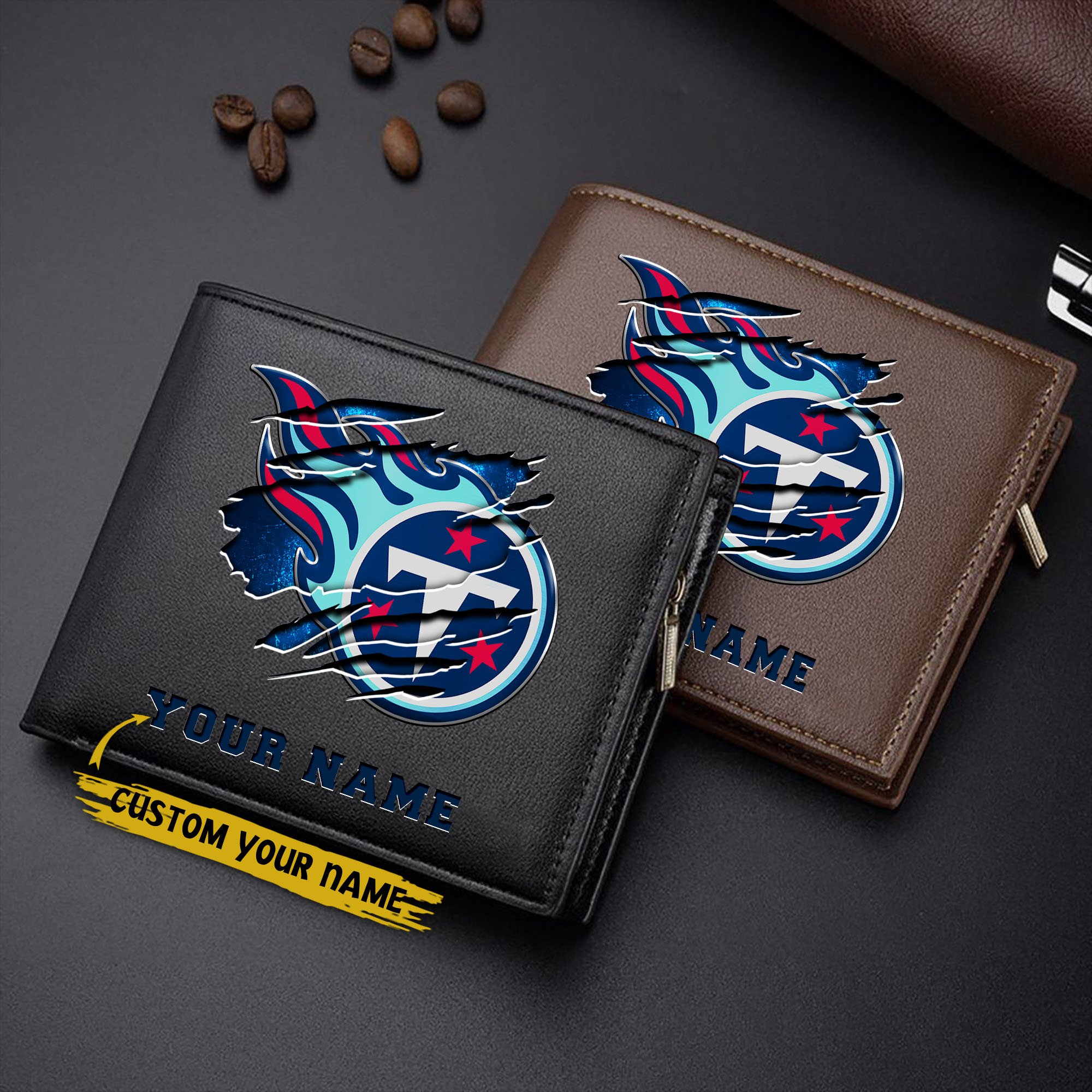 Tennessee Titans Men Wallet Custom Your Name, Football Team Men Wallet For Fans, Gifts For Football Lovers EHIVM-07222865N