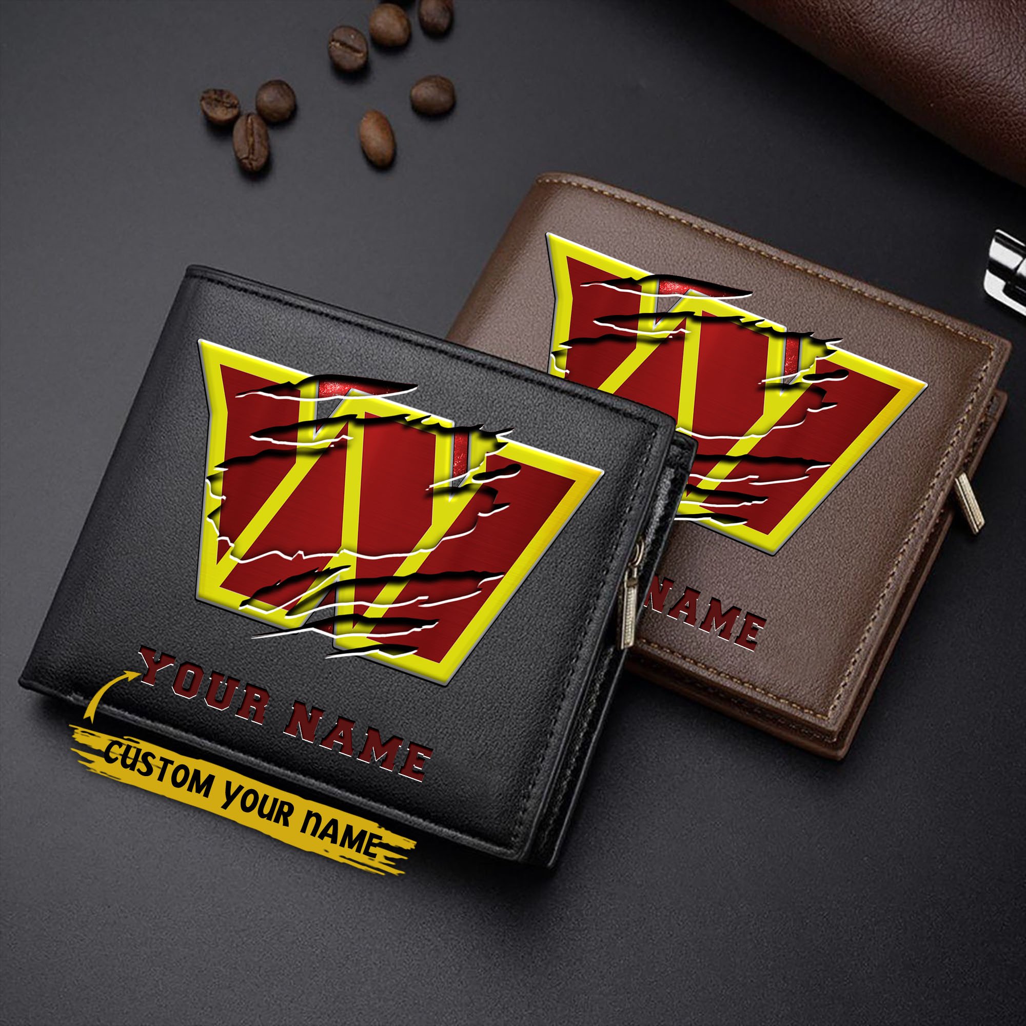 Washington Commanders Men Wallet Custom Your Name, Football Team Men Wallet For Fans, Gifts For Football Lovers EHIVM-07222865N