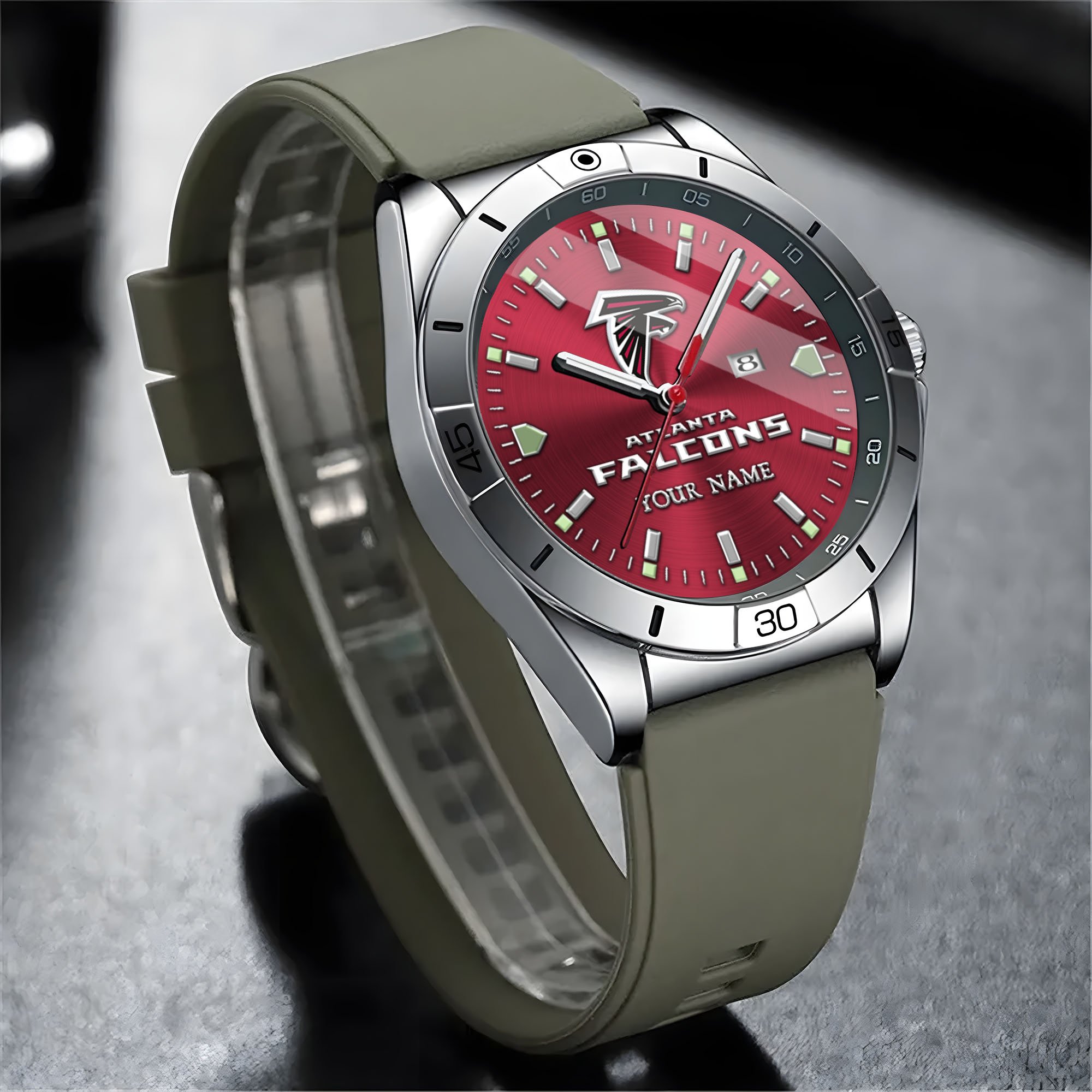 Alternative view of Atlanta Falcons Stainless Steel Quartz Watch Custom Your Name Versions 2025, Gifts For Fan EHIVM-05172275N