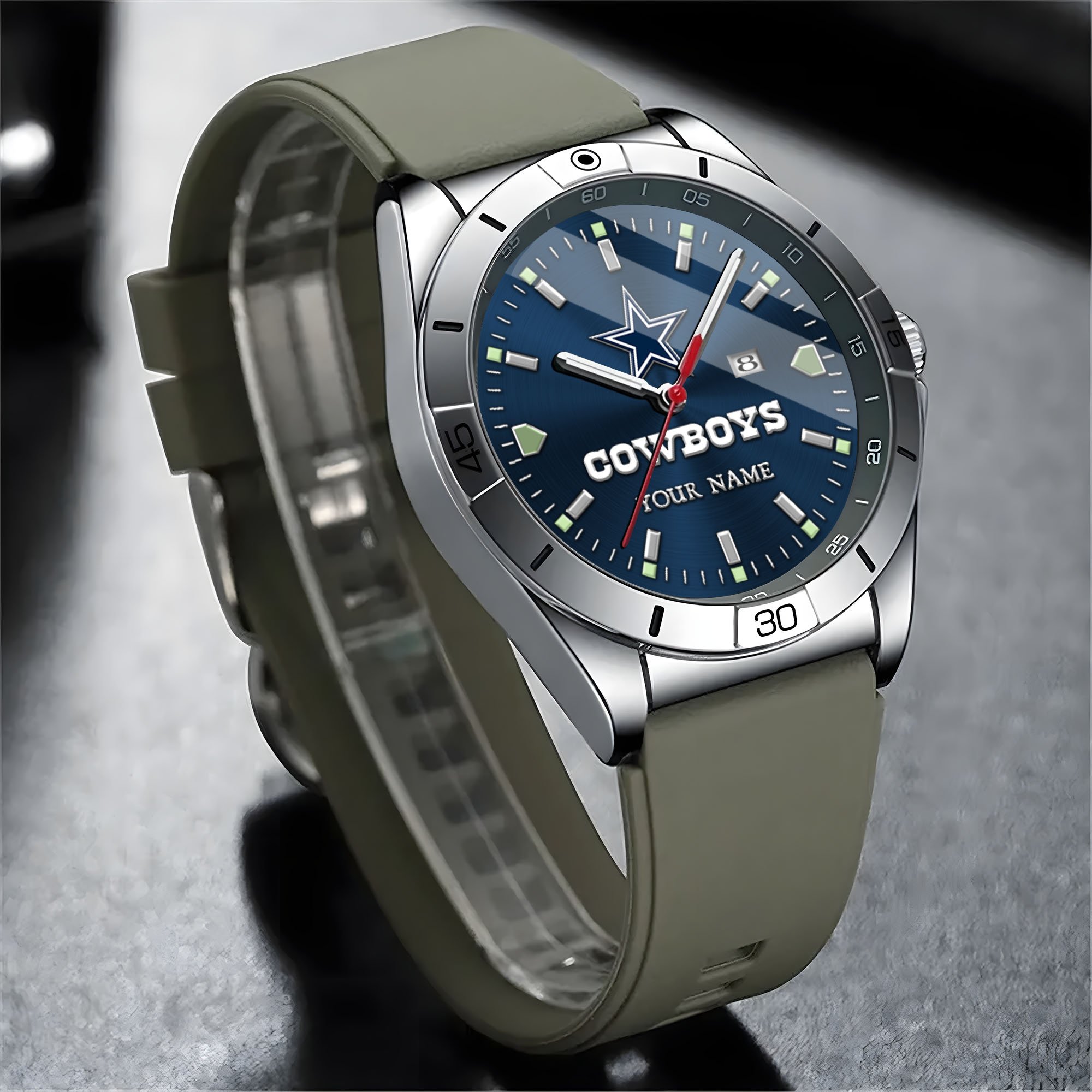 Alternative view of Dallas Cowboys Stainless Steel Quartz Watch Custom Your Name Versions 2025, Gifts For Fan EHIVM-05172275N