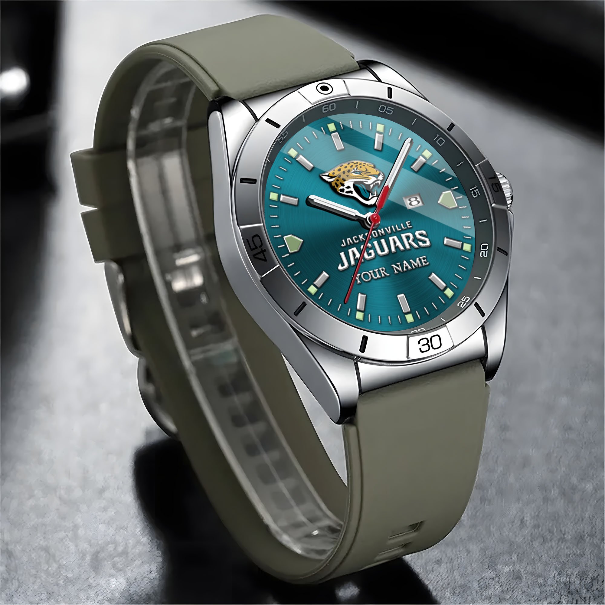 Alternative view of Jacksonville Jaguars Stainless Steel Quartz Watch Custom Your Name Versions 2025, Gifts For Fan EHIVM-05172275N