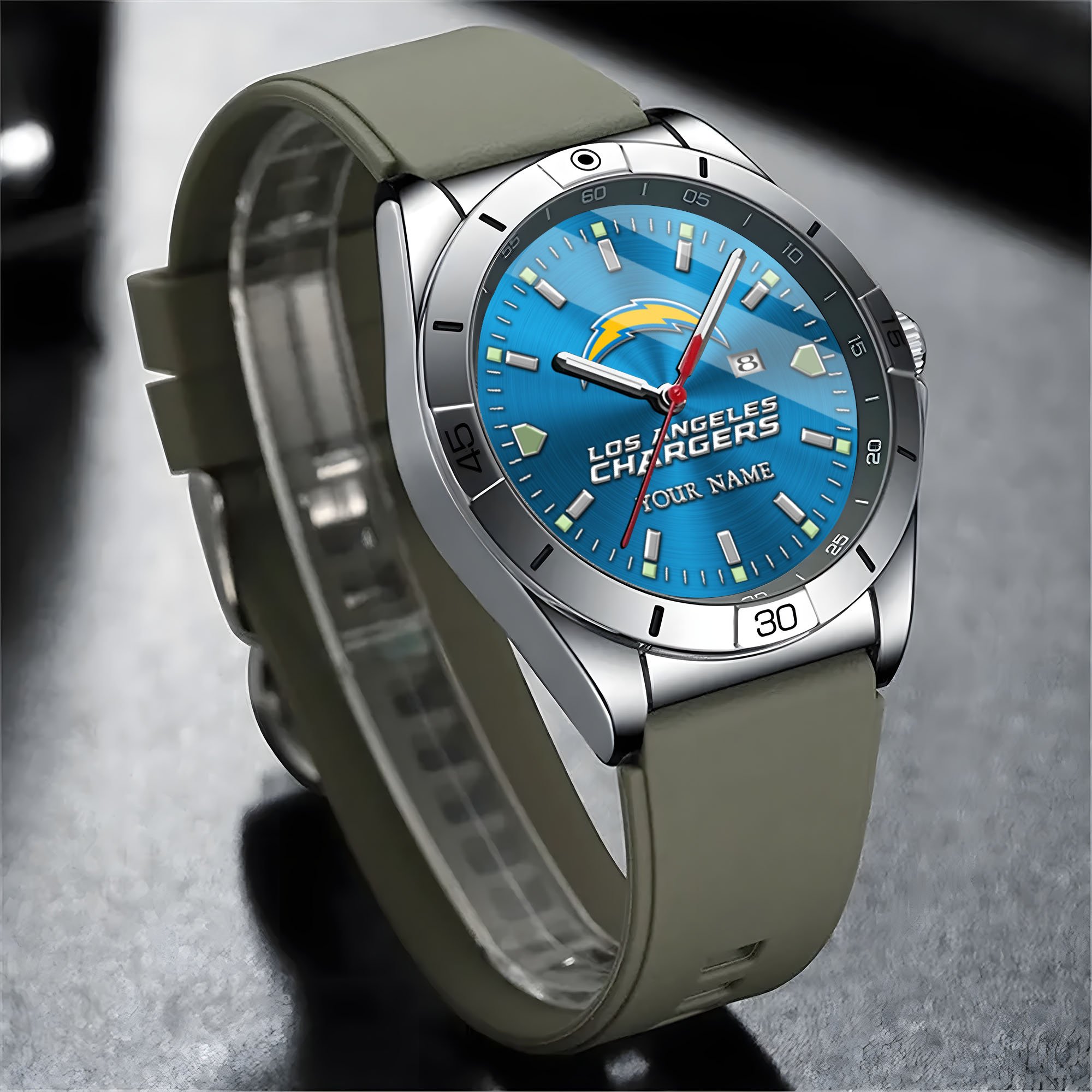 Alternative view of Los Angeles Chargers Stainless Steel Quartz Watch Custom Your Name Versions 2025, Gifts For Fan EHIVM-05172275N