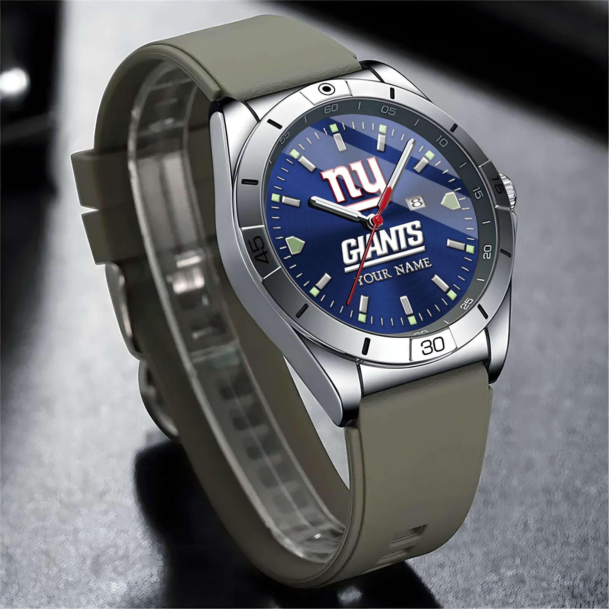 Alternative view of New York Giants Stainless Steel Quartz Watch Custom Your Name Versions 2025, Gifts For Fan EHIVM-05172275N