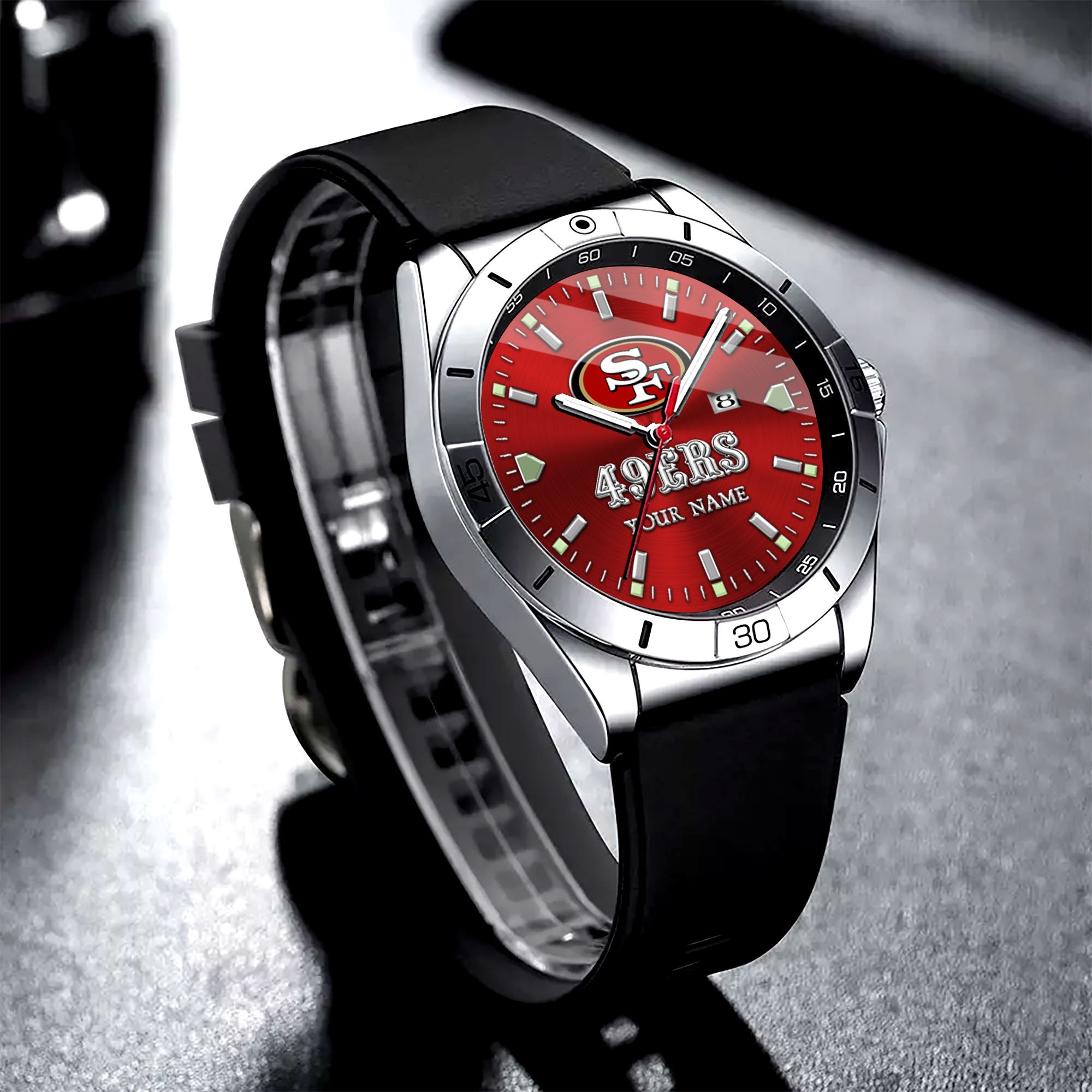 San Francisco 49ers Stainless Steel Quartz Watch Custom Your Name Versions 2025, Gifts For Fan EHIVM-05172275N