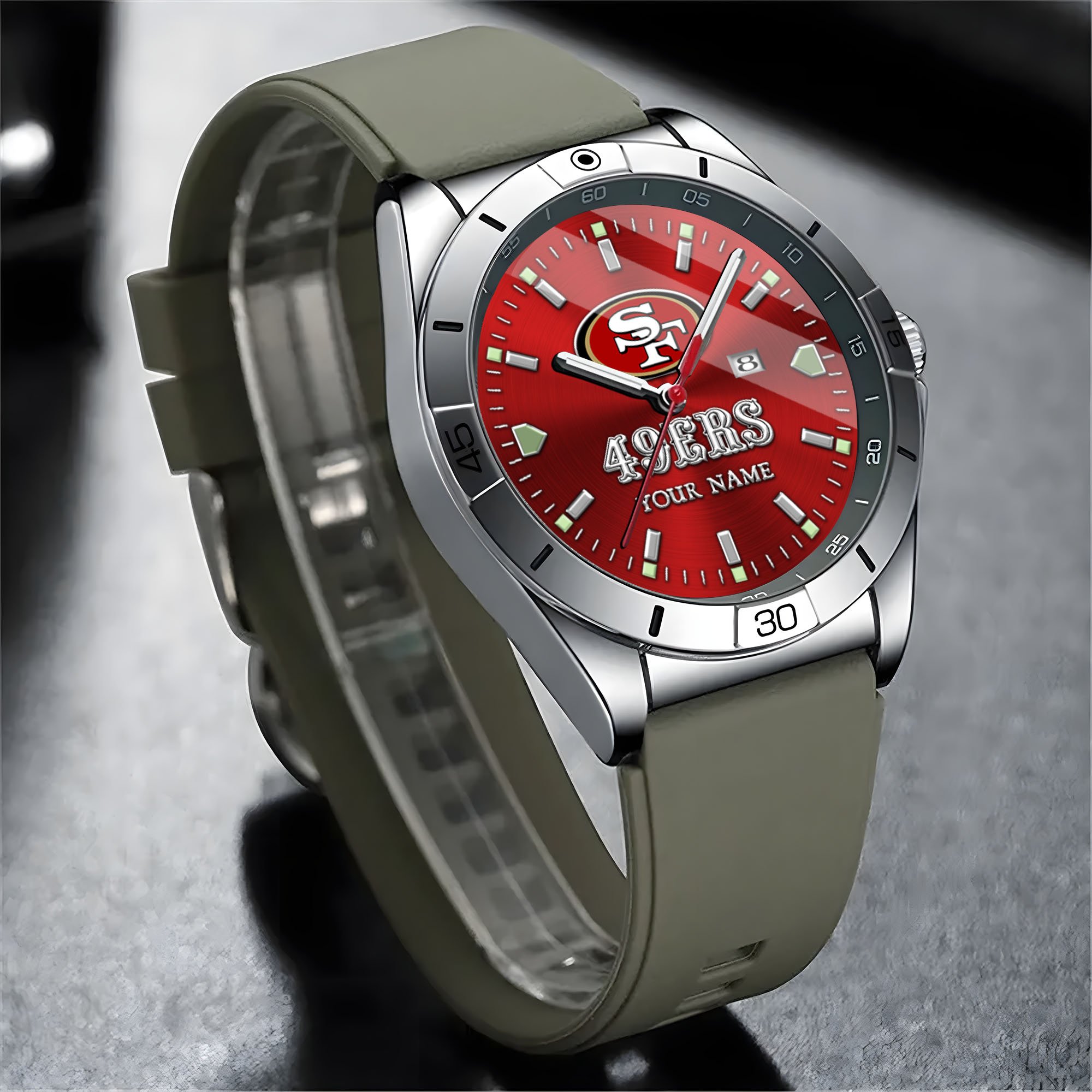 Alternative view of San Francisco 49ers Stainless Steel Quartz Watch Custom Your Name Versions 2025, Gifts For Fan EHIVM-05172275N