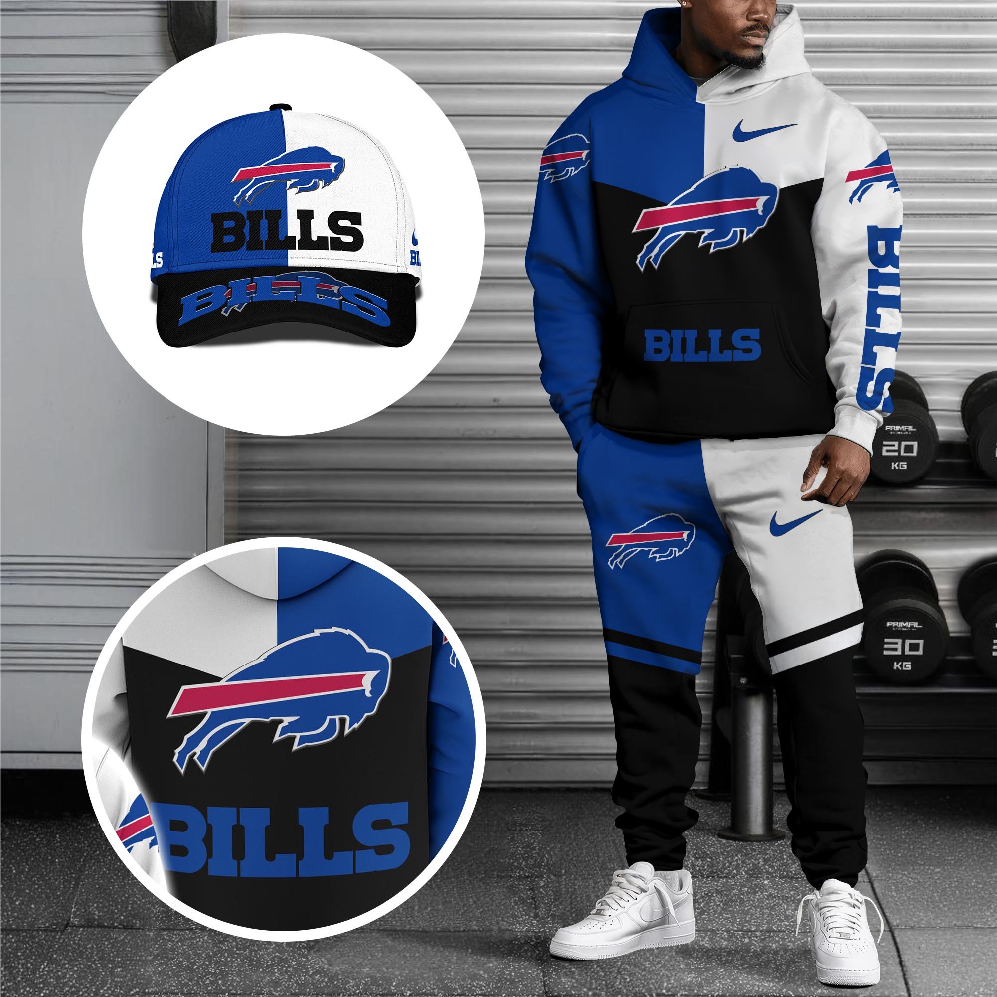 Alternative view of Buffalo Bills Combo Hoodie , Sweatpants And Cap, Sport Team Hoodie, Sport Gift For Fans ETRG-07302946