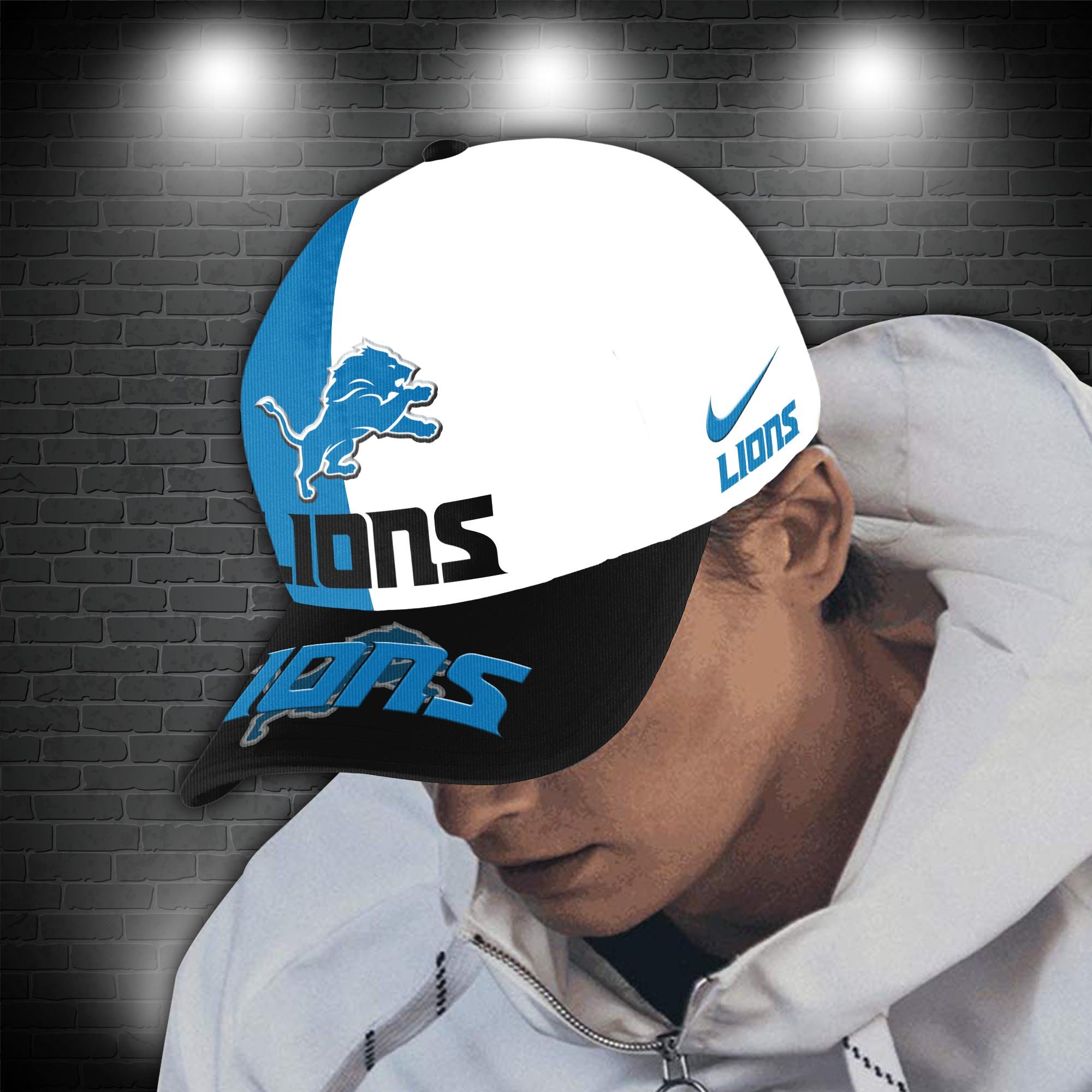 Detroit Lions Combo Hoodie , Sweatpants And Cap, Sport Team Hoodie, Sport Gift For Fans ETRG-07302946