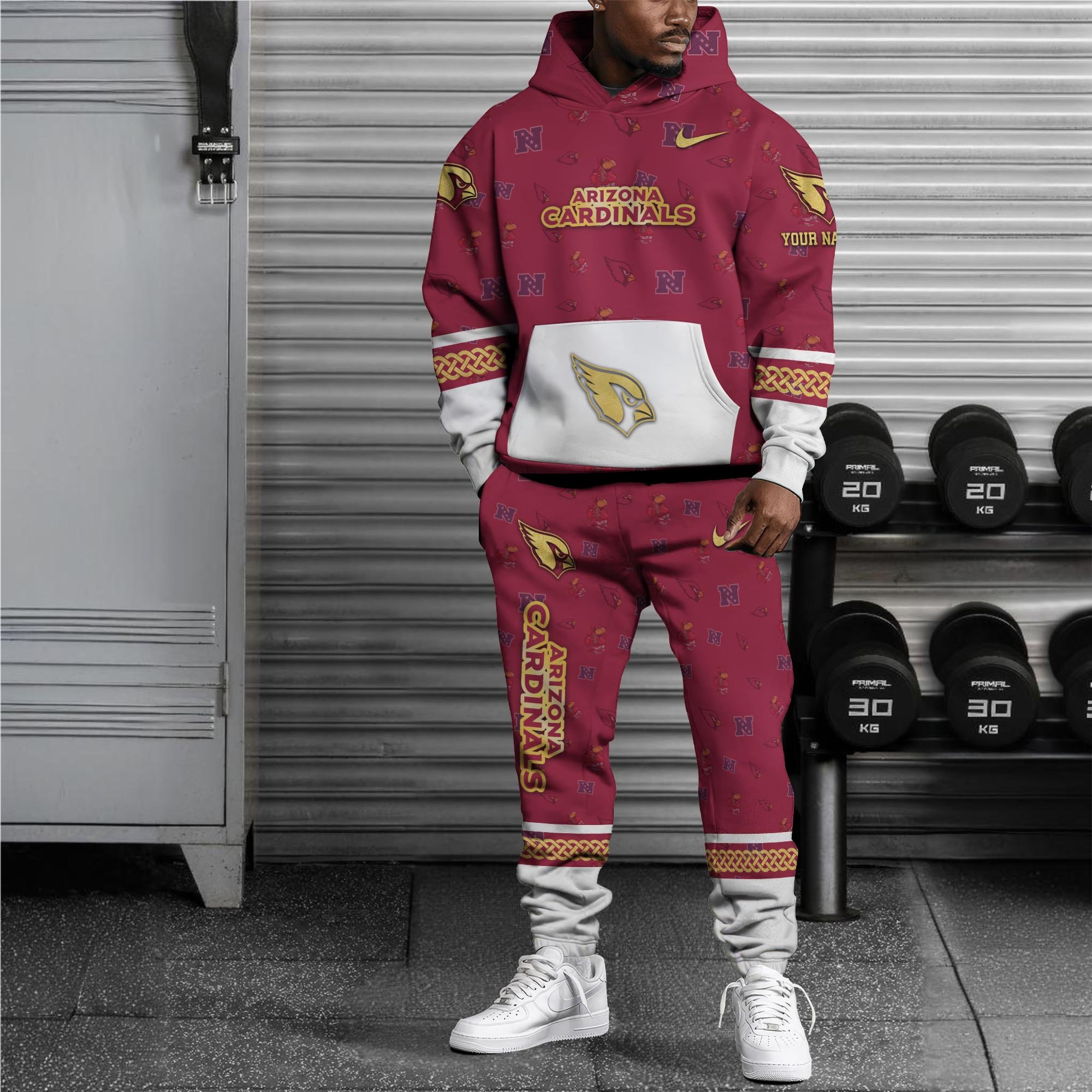 Alternative view of Arizona Cardinals Hoodie And Sweatpant Set Custom Your name, Sport Hoodie And Sweatpant Set, Sport Gifts For Fan EHIVM-08123118N