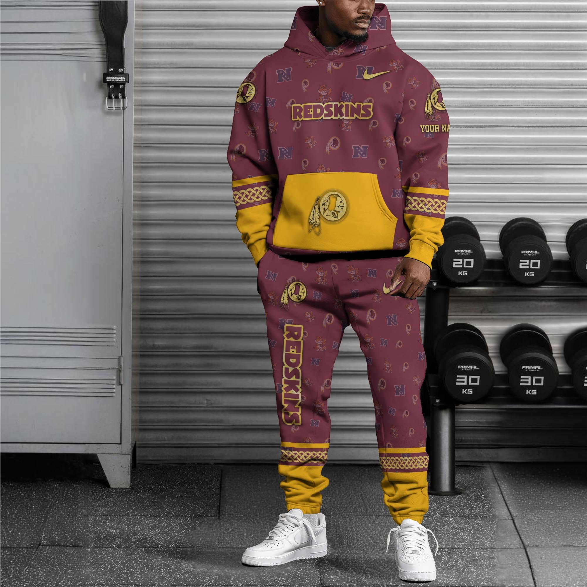 Alternative view of Washington Redskins Hoodie And Sweatpant Set Custom Your name, Sport Hoodie And Sweatpant Set, Sport Gifts For Fan EHIVM-08123118N