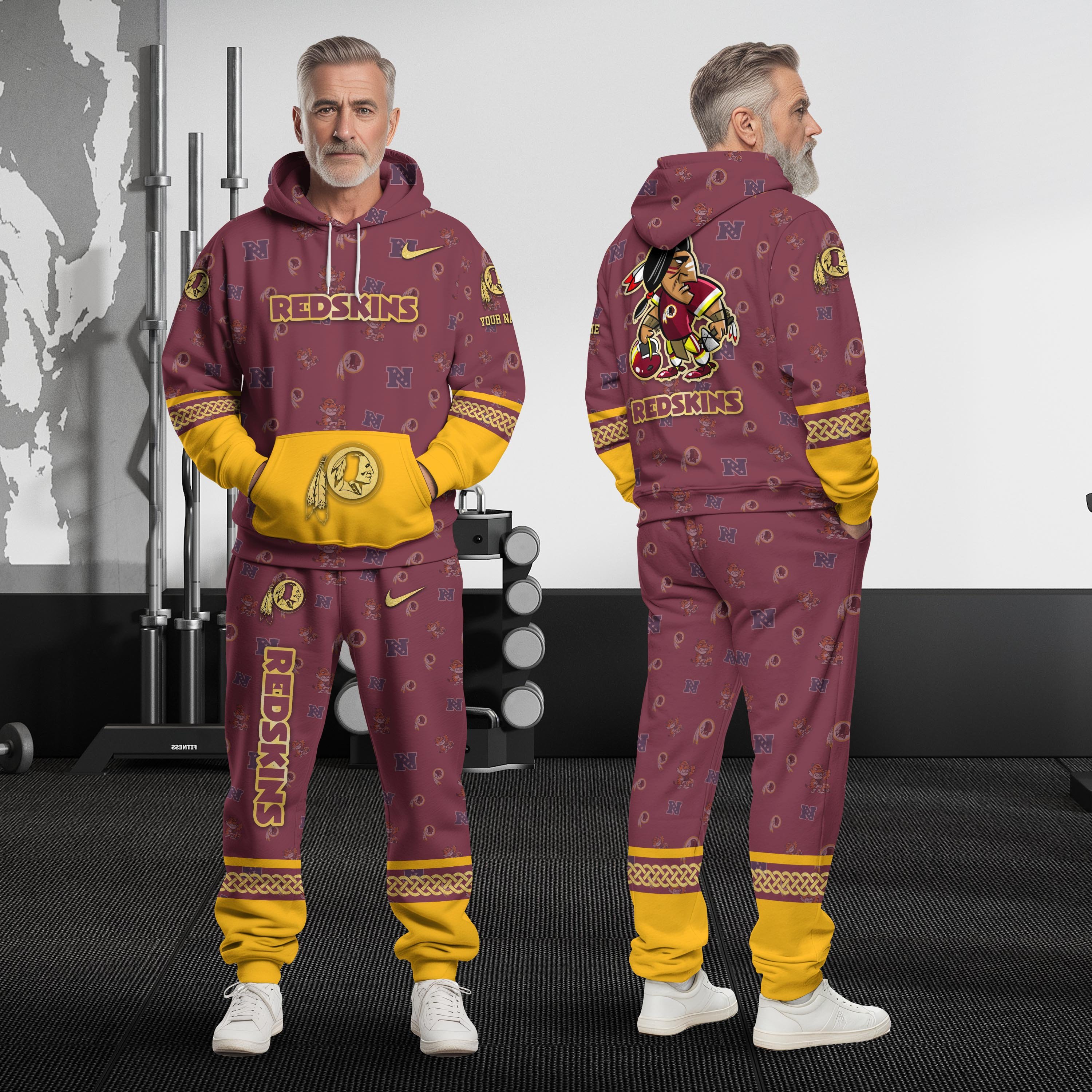 Washington Redskins Hoodie And Sweatpant Set Custom Your name, Sport Hoodie And Sweatpant Set, Sport Gifts For Fan EHIVM-08123118N