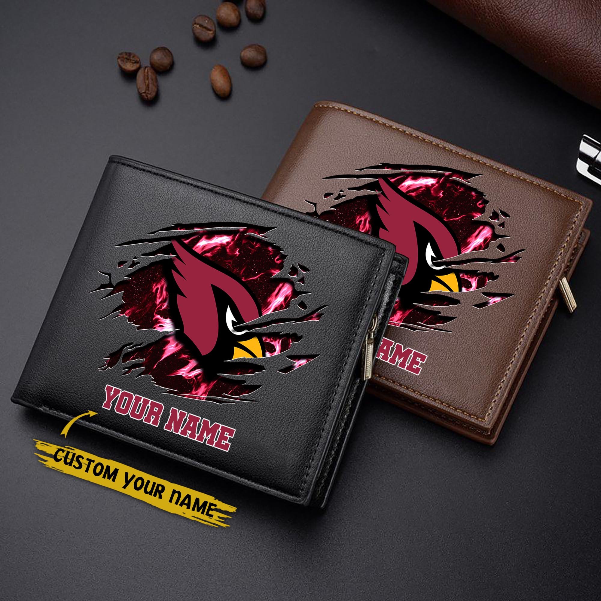 Arizona Cardinals Men Wallet Custom Your Name, Football Team Men Wallet For Fans, Gifts For Football Lovers EHIVM-09053387N