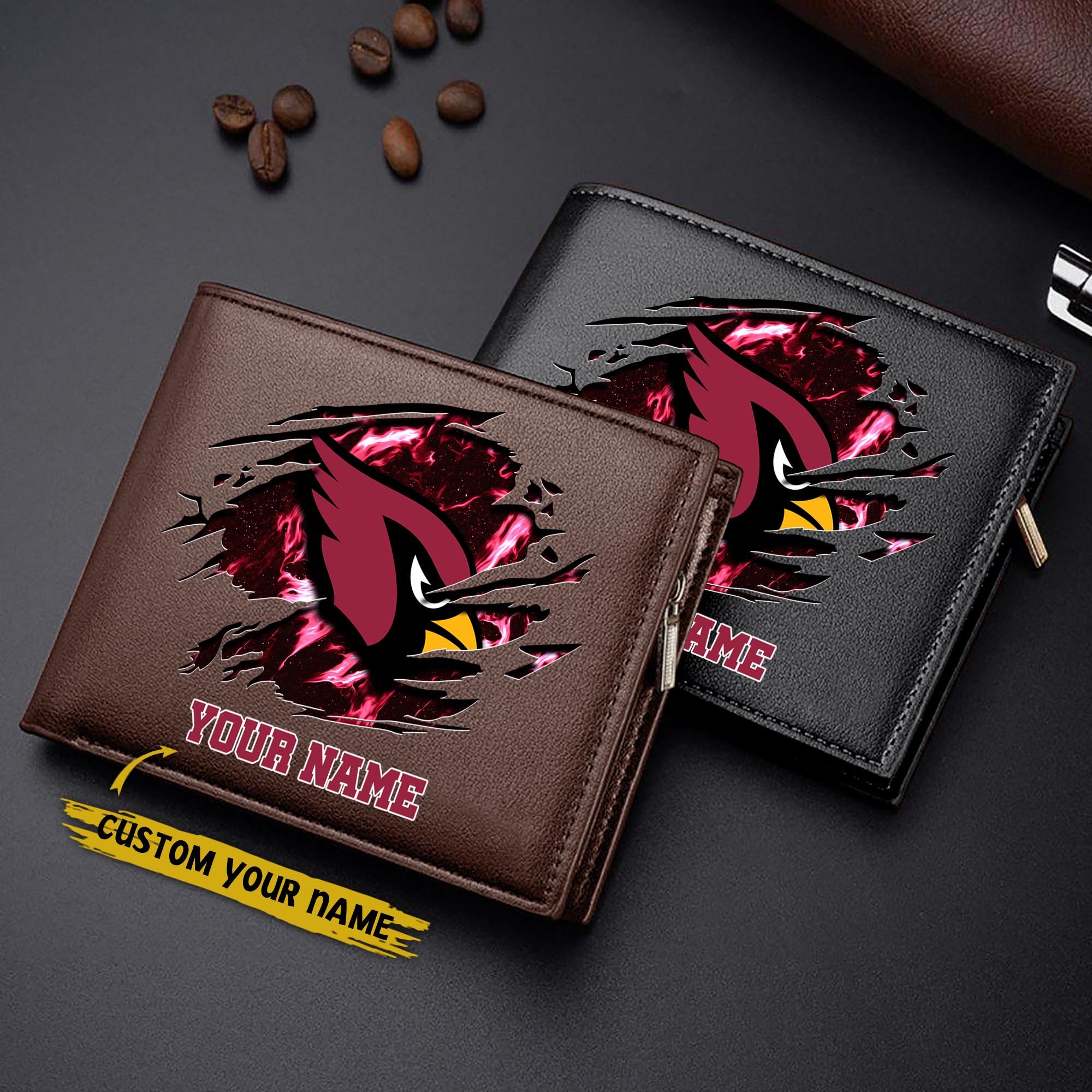 Alternative view of Arizona Cardinals Men Wallet Custom Your Name, Football Team Men Wallet For Fans, Gifts For Football Lovers EHIVM-09053387N