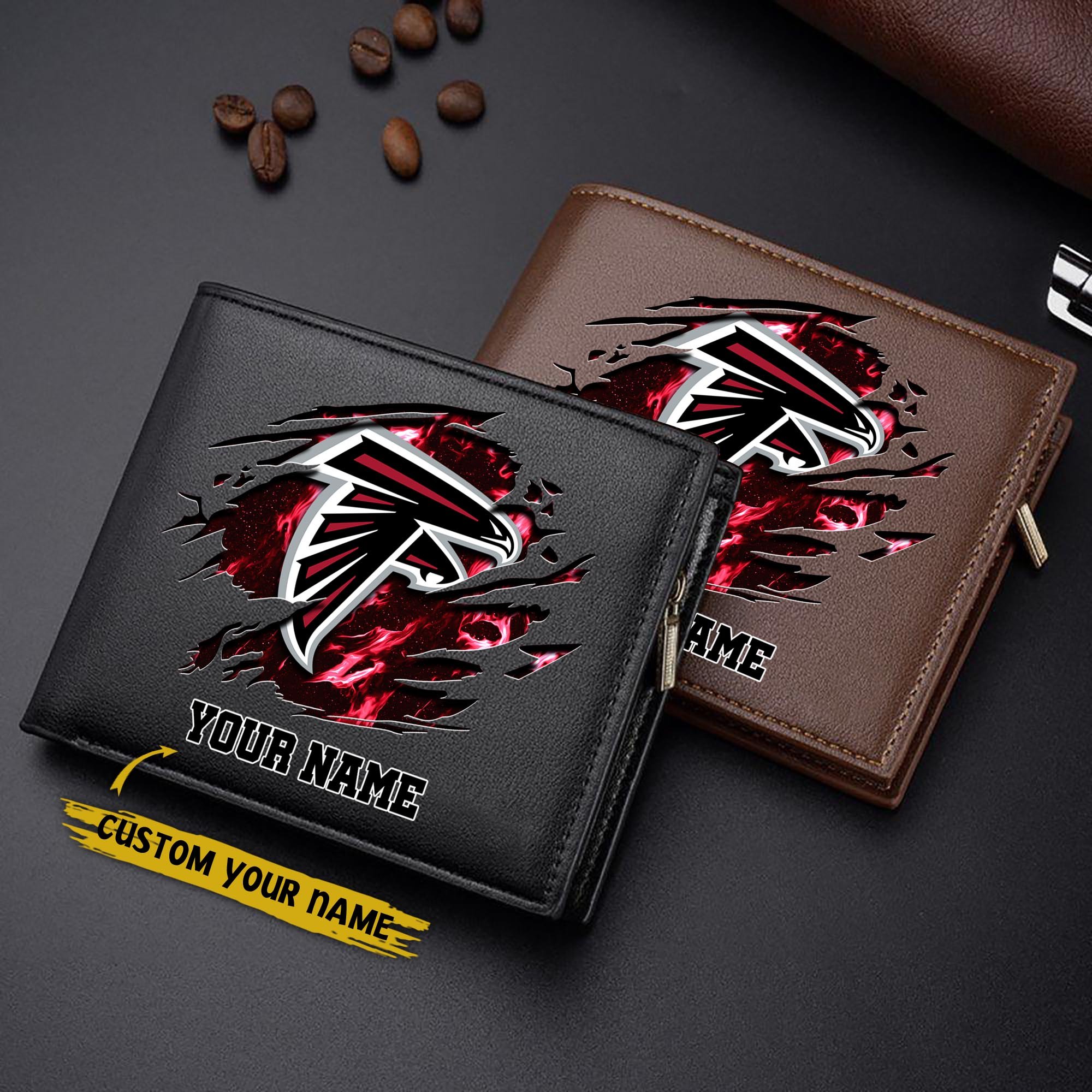 Atlanta Falcons Men Wallet Custom Your Name, Football Team Men Wallet For Fans, Gifts For Football Lovers EHIVM-09053387N