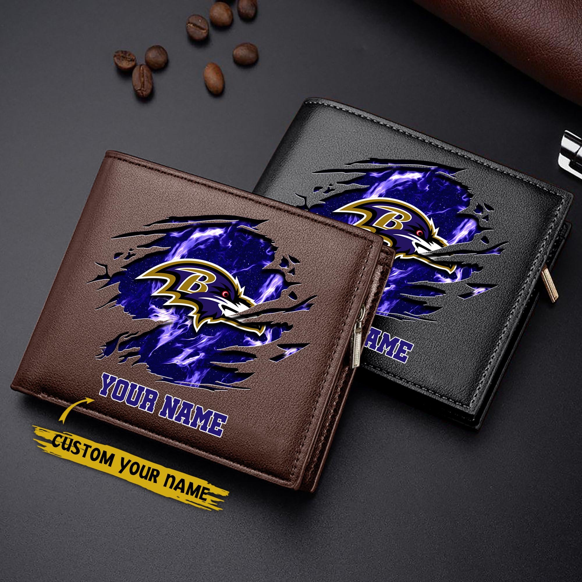 Alternative view of Baltimore Ravens Men Wallet Custom Your Name, Football Team Men Wallet For Fans, Gifts For Football Lovers EHIVM-09053387N